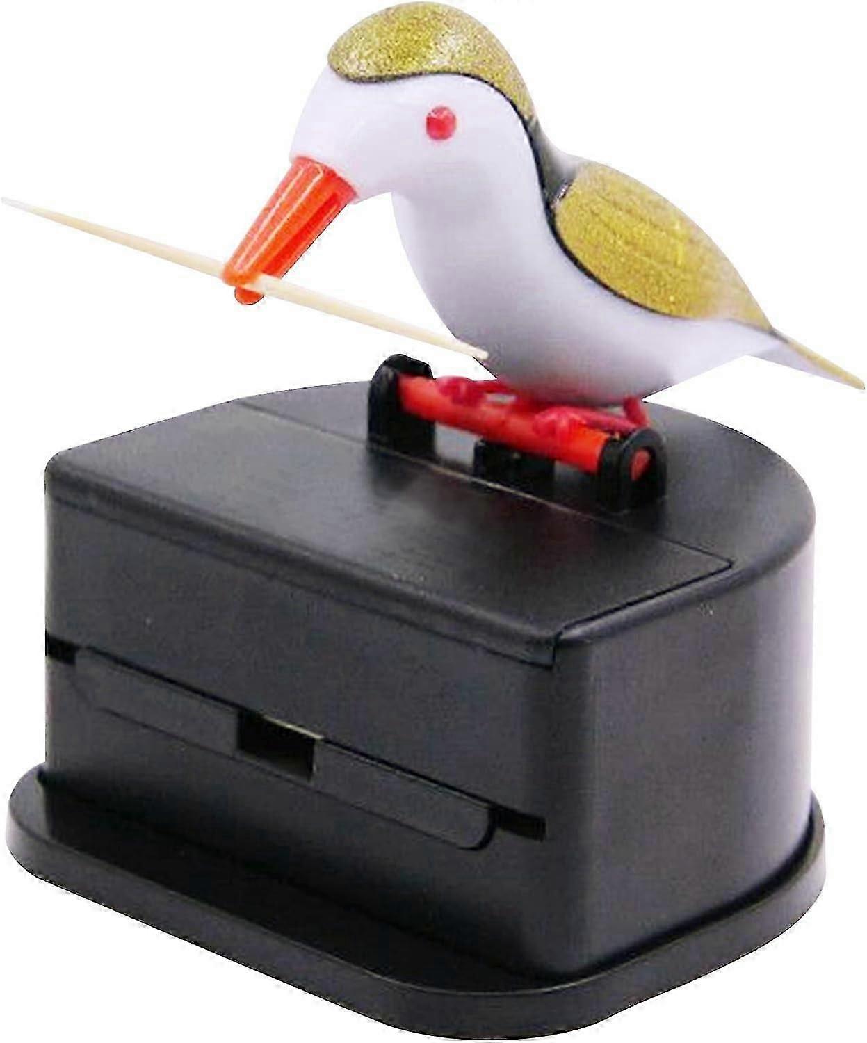Golden Creative Bird Toothpick Dispenser