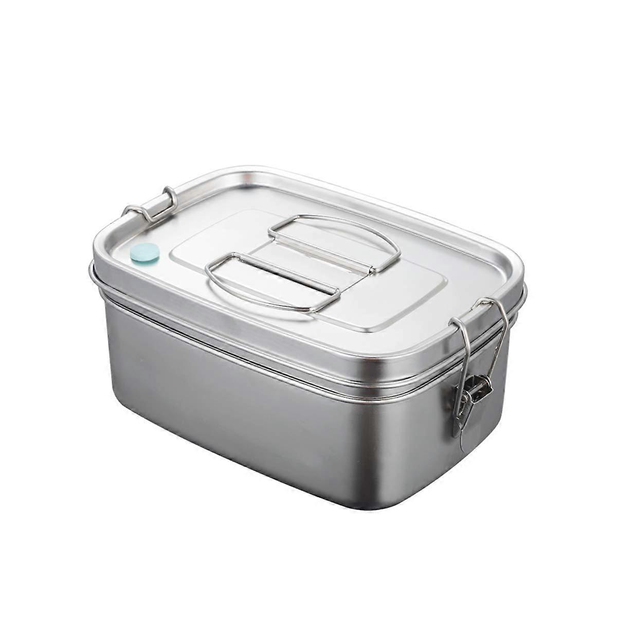 Bento Box Lunchbox Set Detachable Baffle Stainless Steel Large Capacity 1500ml