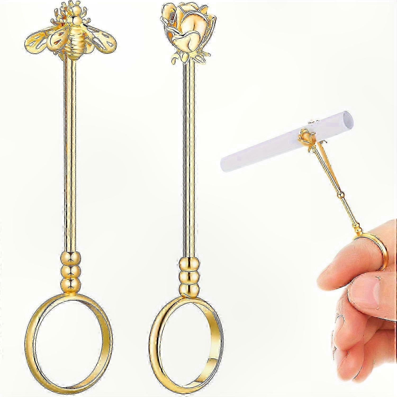 2-Pack Stylish Cigarette Holder Rings for Unisex Use