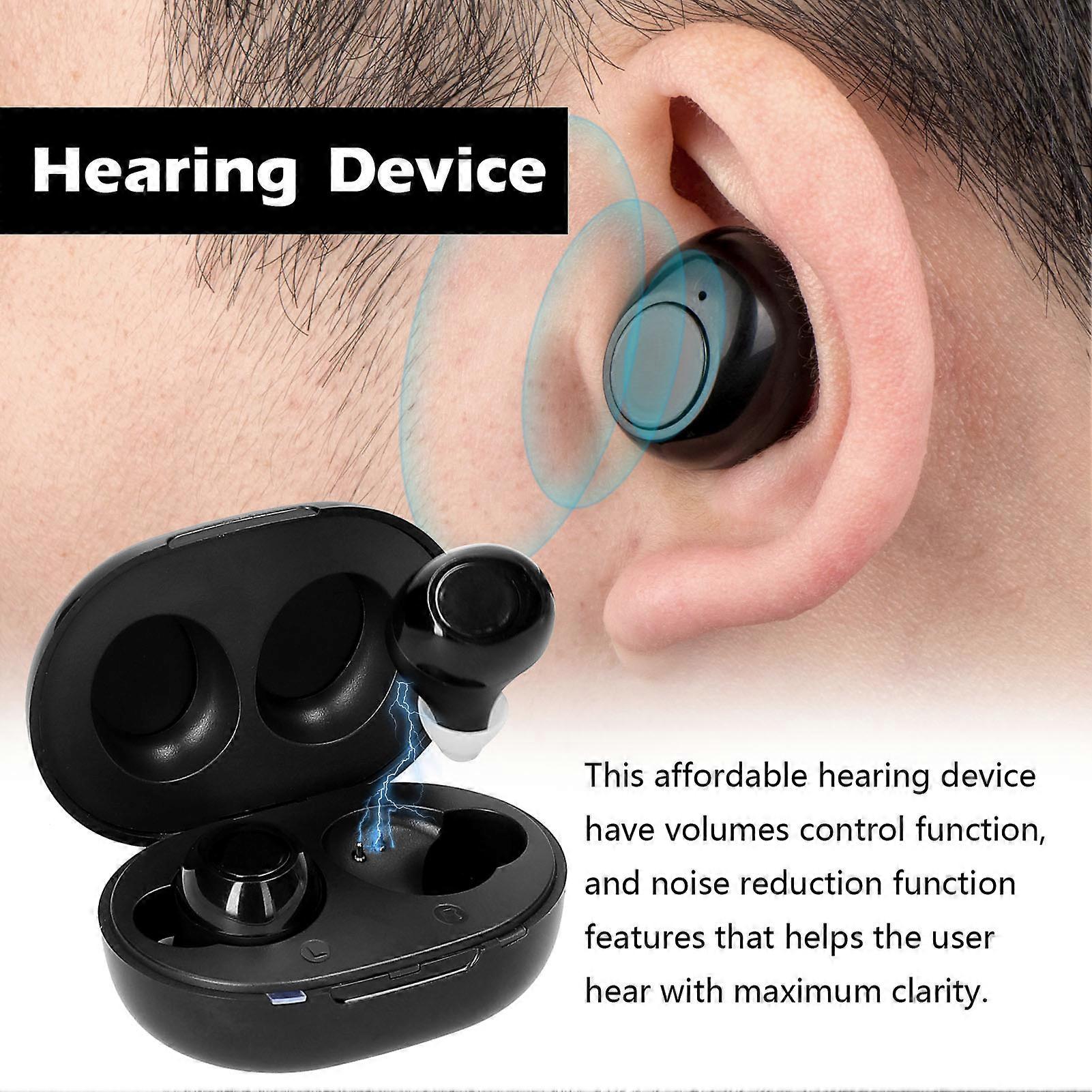 Mini Rechargeable Hearing Device JH-A39, USB, Black/White, 63g