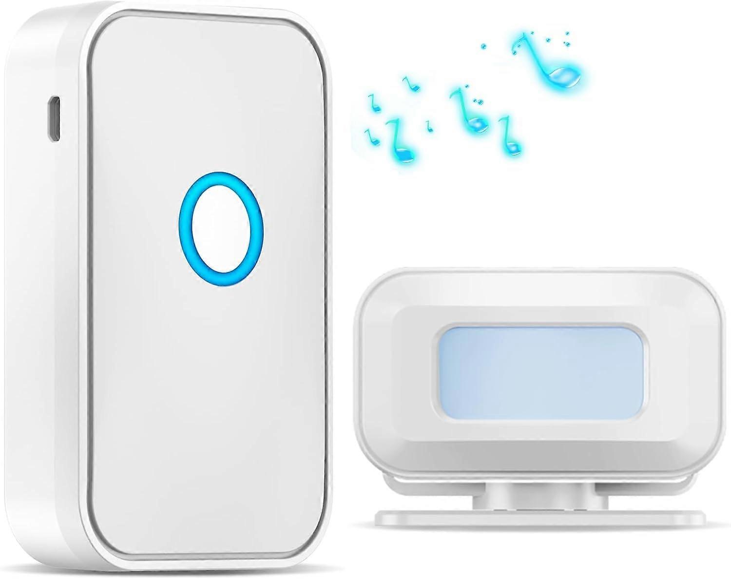 Motion Sensor Door Chime, Wireless Doorbell For Business Entry With 3 Working Modes  , 1 Receiver 1 