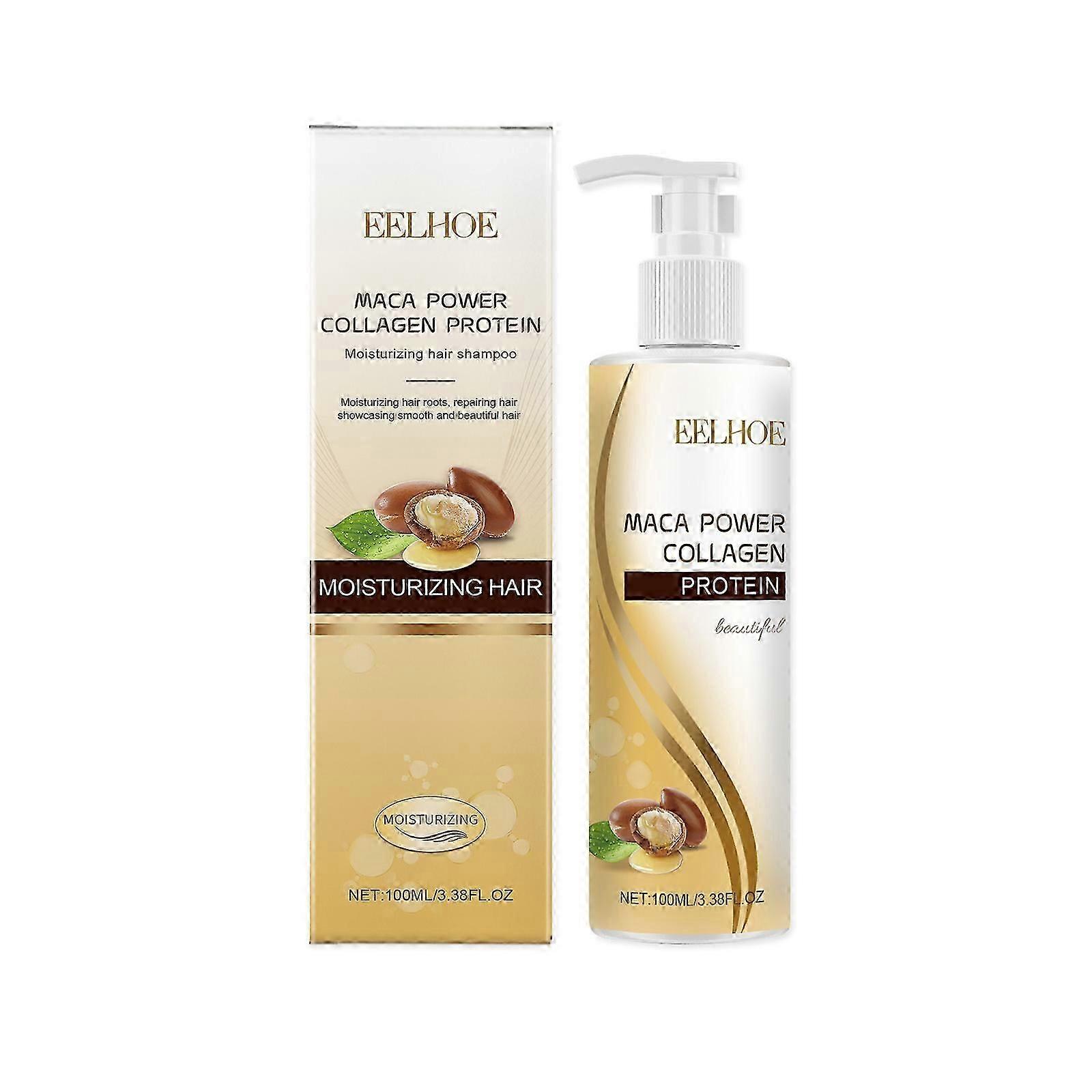 EELHOE collagen rich shampoo gently and deeply nourishes and repairs hair, leaving it clean, smooth, and non frizzy