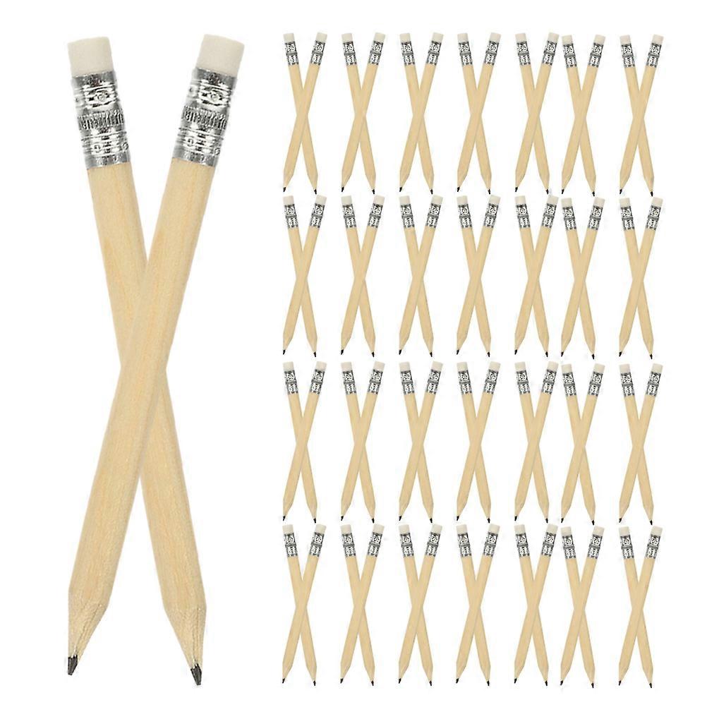 60 Pack Short Golf Pencils with Erasers, Wooden Sketching Pencils for Golf Scoring, Compact & Portable Design for Golfers, Schools & Events