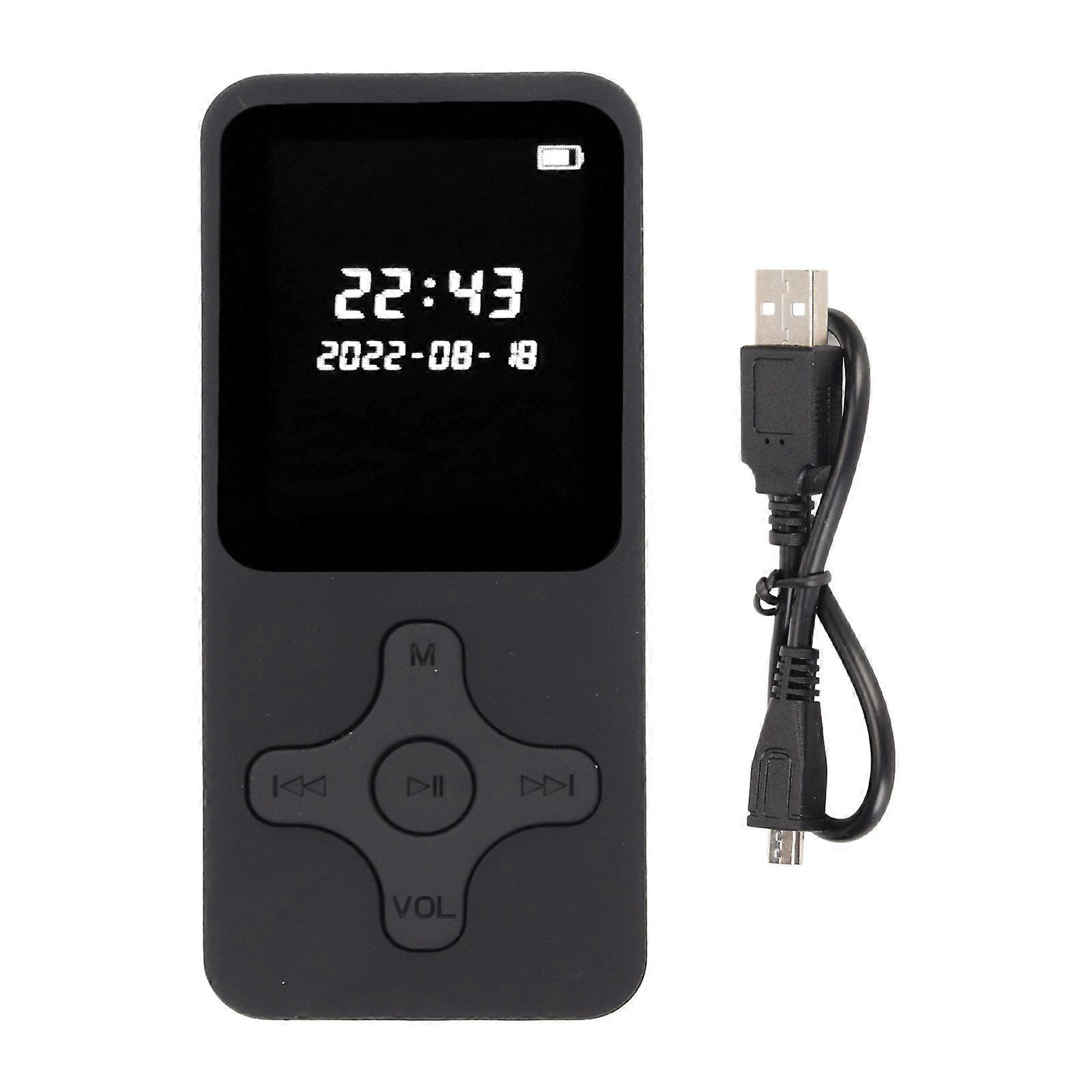 MP3 MP4 Player Bluetooth 5.0 Ultra Thin Digital LCD 1.77 Inch Screen HD Speaker FM Radio Portable HiFi Music Player Without Memory Card