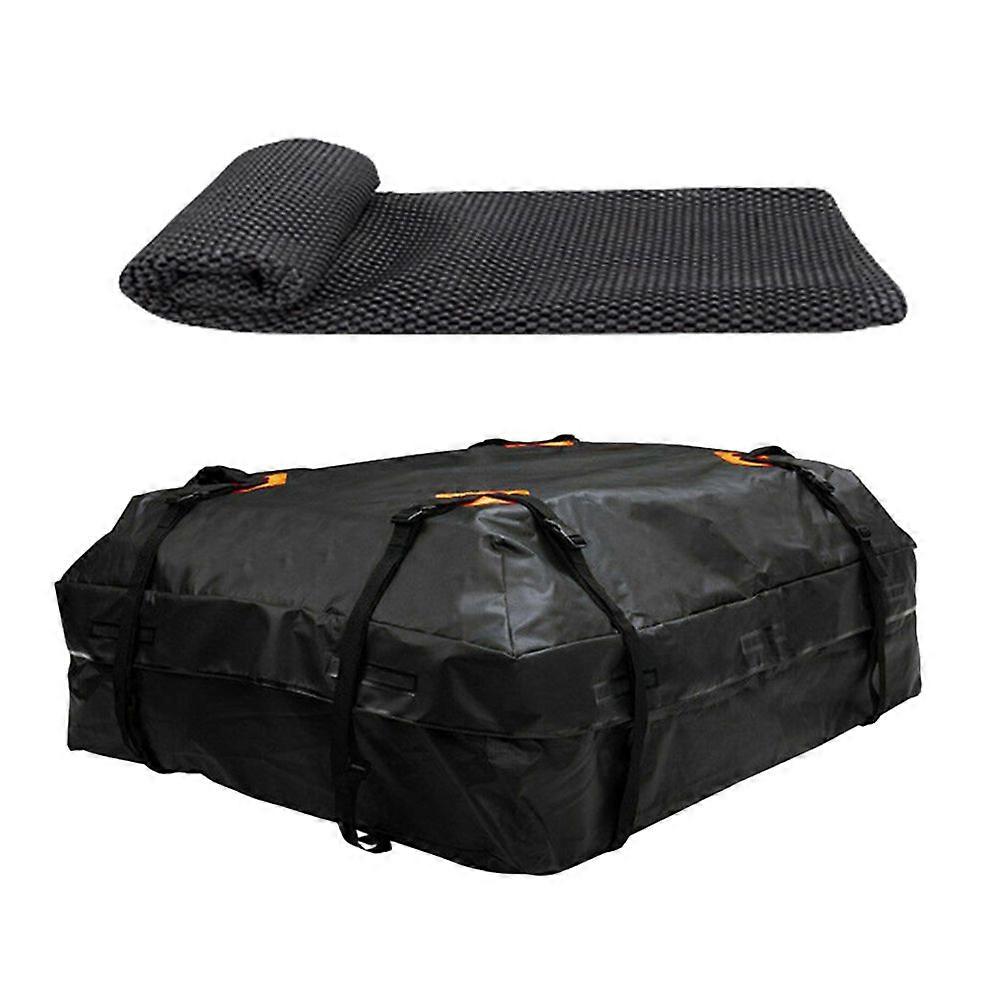 1Pc Waterproof Car Roof Bag Practical Rooftop Cargo Carrier with Non-slip Mat