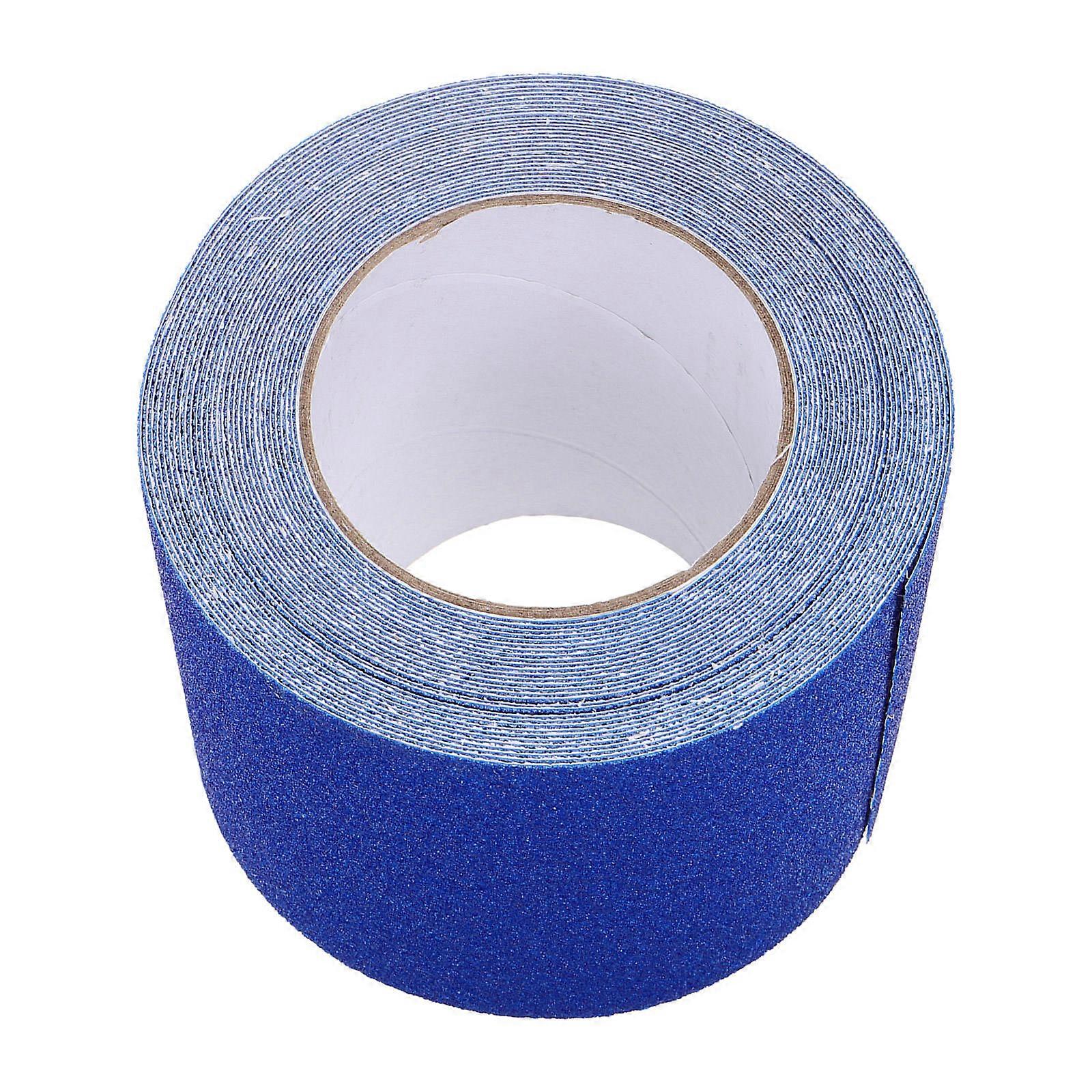 PVC Anti Skid Tape for Outdoor Steps Blue Caution Floor Tape Waterproof and 1 Roll