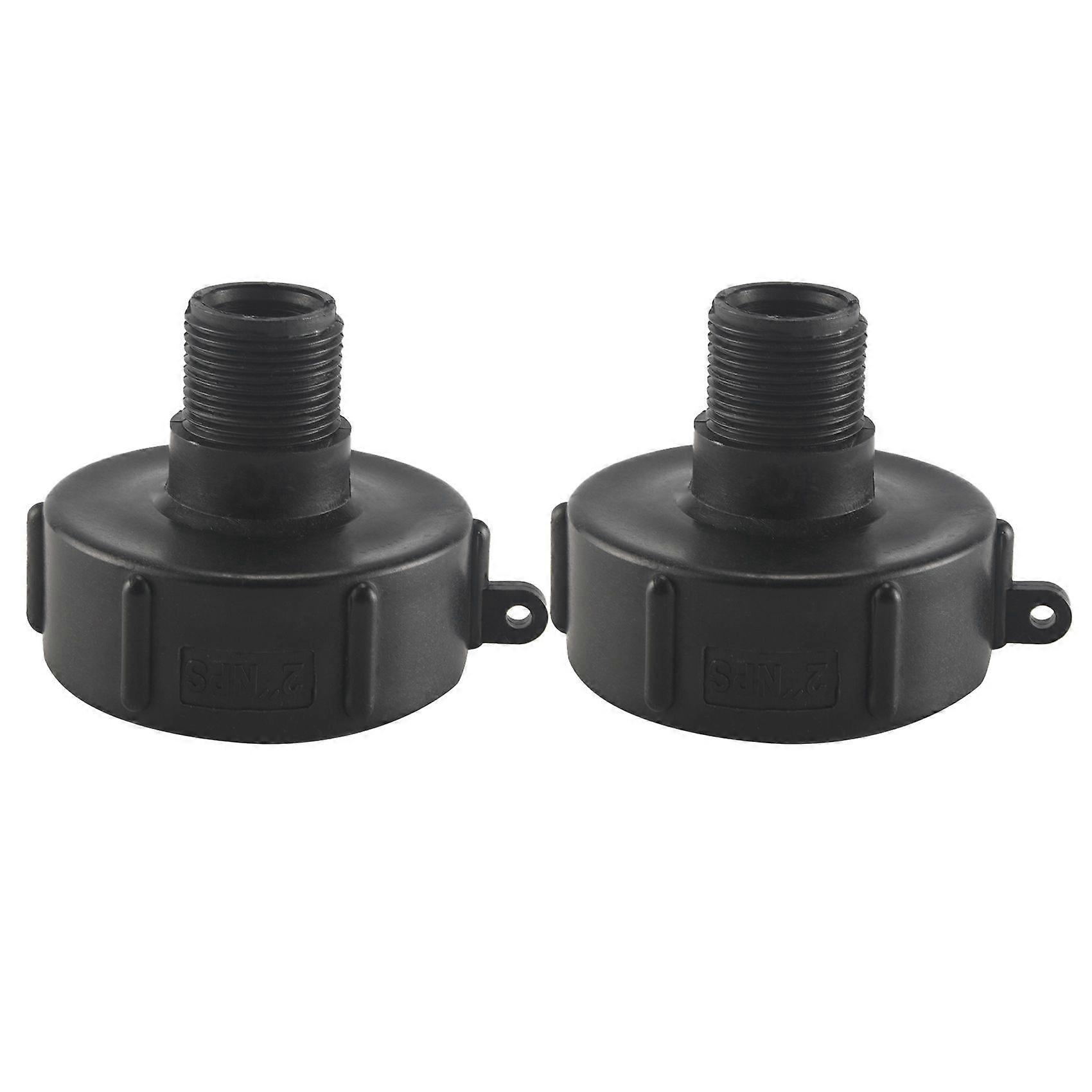 2Pcs IBC Tote Adapter 275 330 IBC Adapter Fine Thread 2Inch Water Tank Garden Hose Adapter Connecto