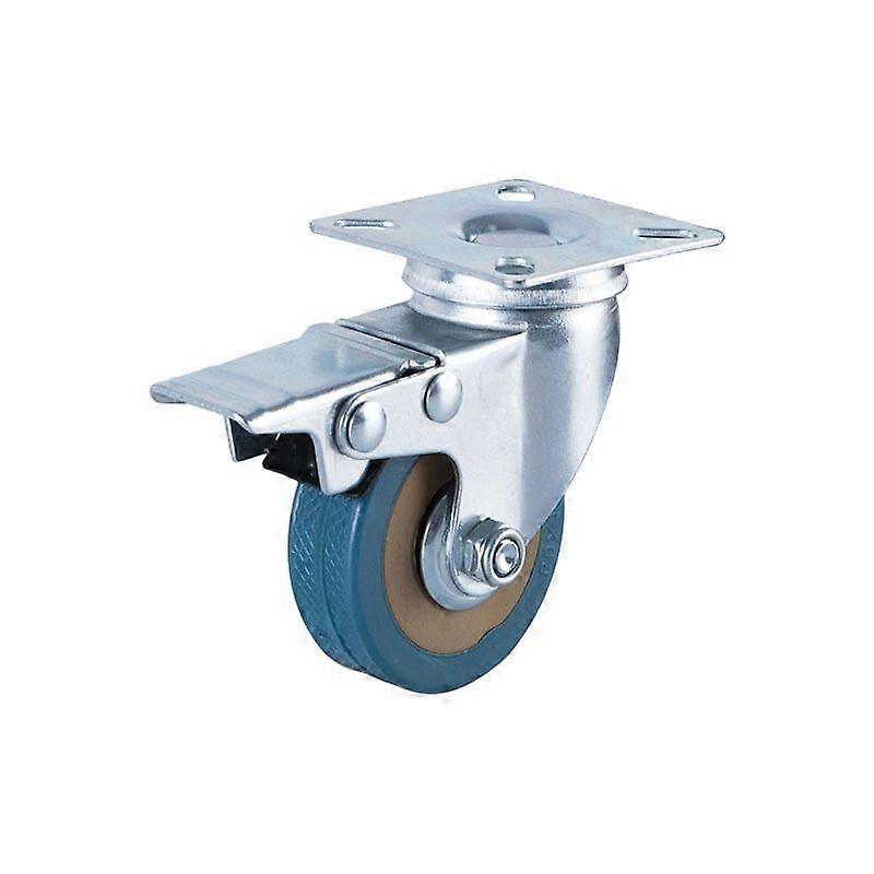 3" Locking Threaded Stem Mount Swivel Caster Rotating Non-Marking Polyurethane