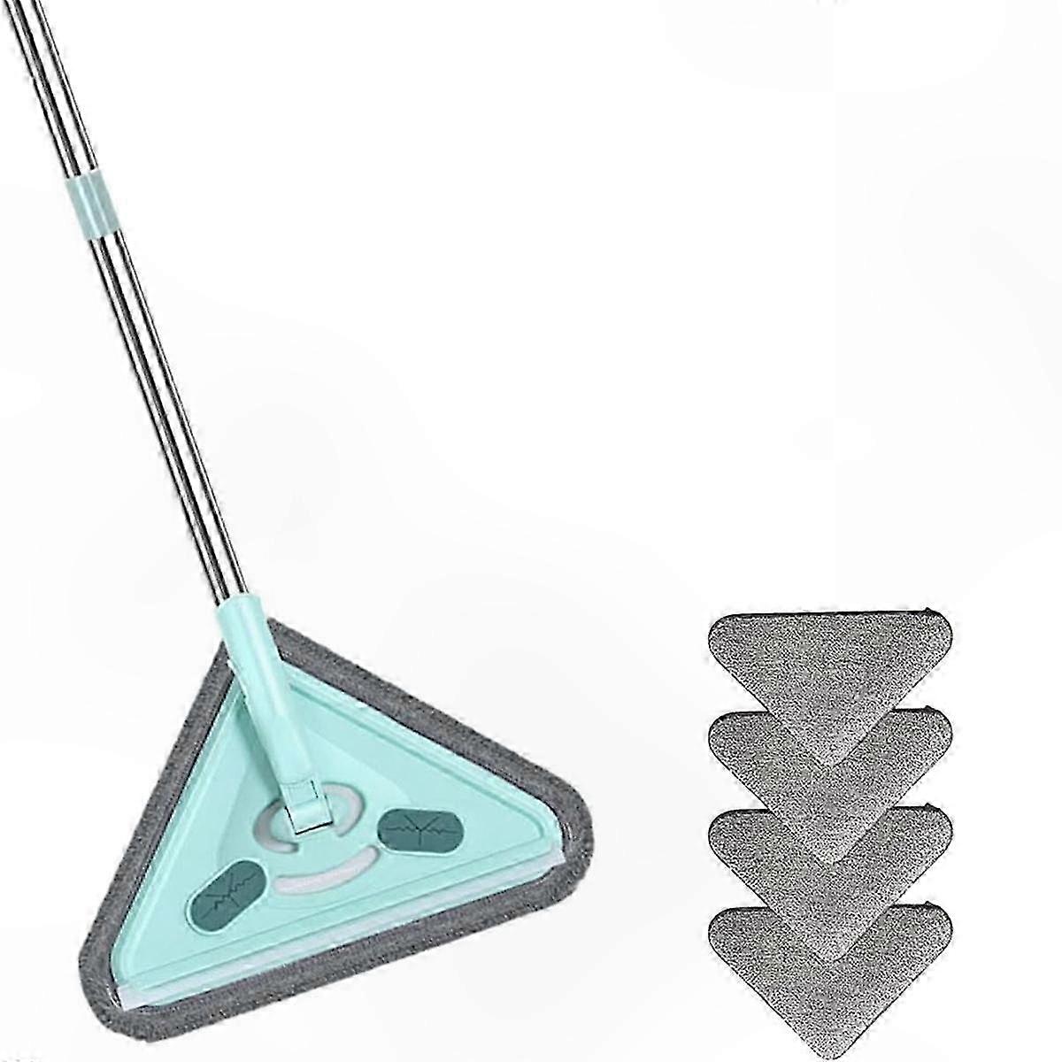 Adjustable Triangle Mop with 360 Rotation for Wet and Dry Cleaning