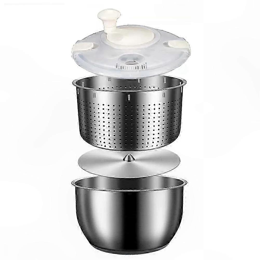 Large 6L Vegetable and Salad Spinner with PP Lid for Fruits, Pasta, and Fries Washing