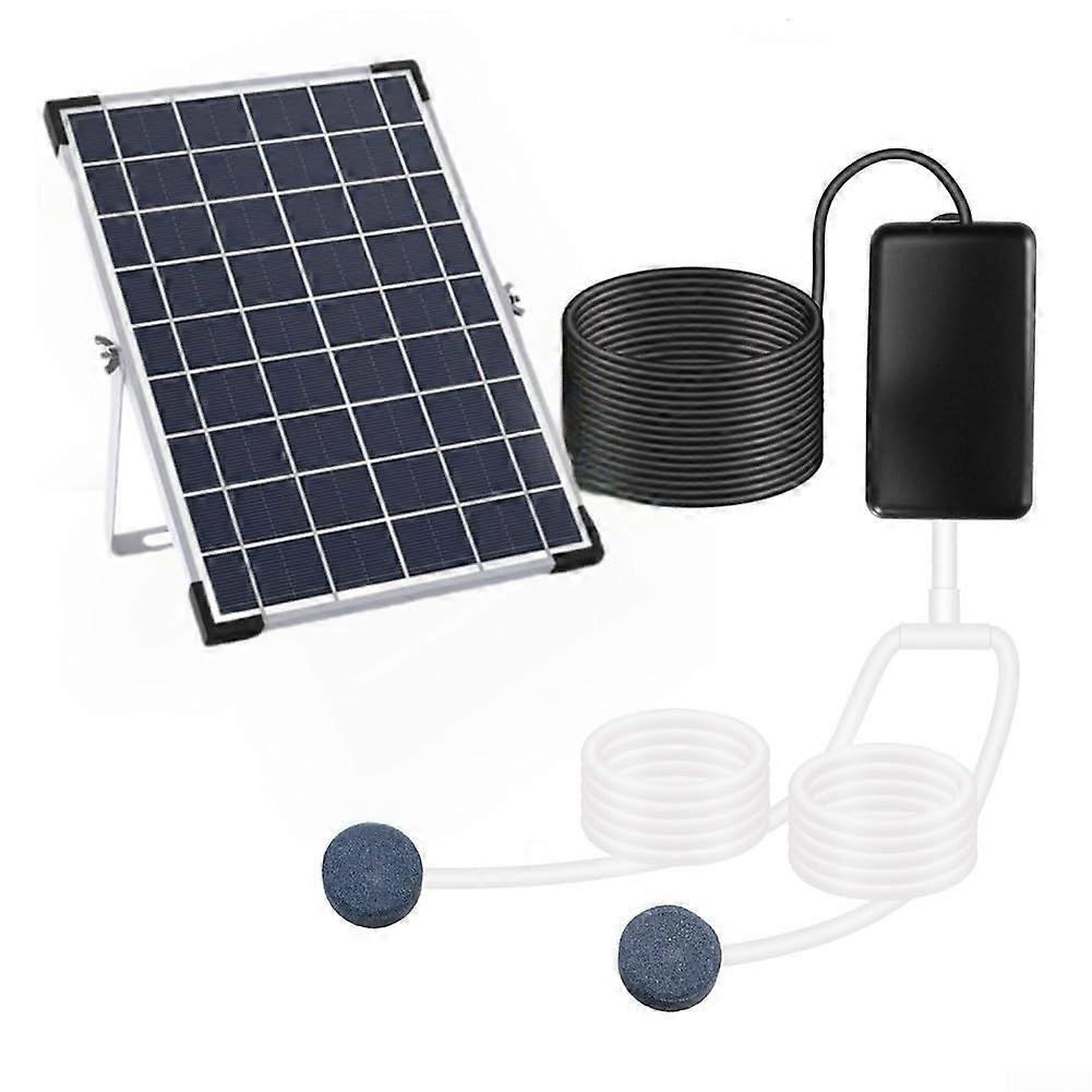 Solar Oxygen Pump For Pond 5W 10V Solar Powered Aerator With 2400 mAh Battery Quiet Operation For Pool And Fish Tank