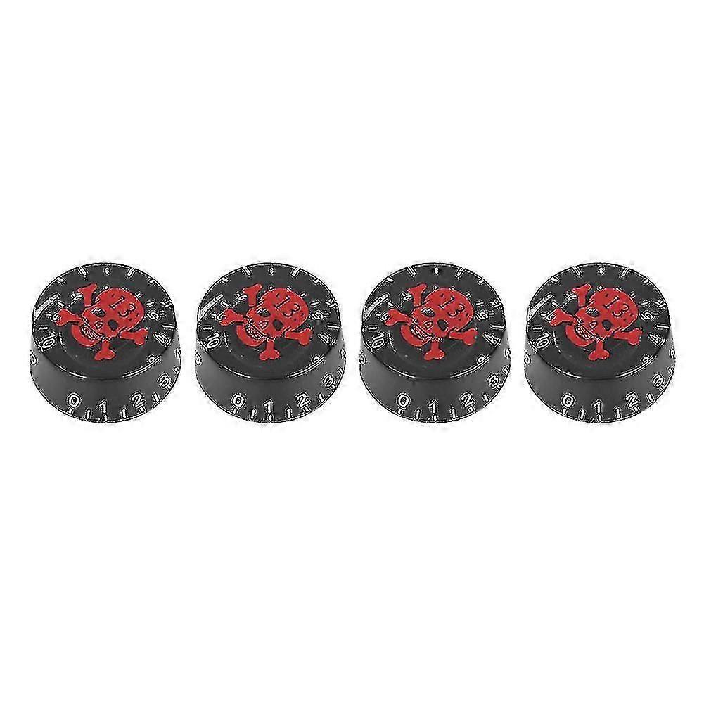 Acrylic Guitar Knobs - Red Skull Number 13 (4pcs)