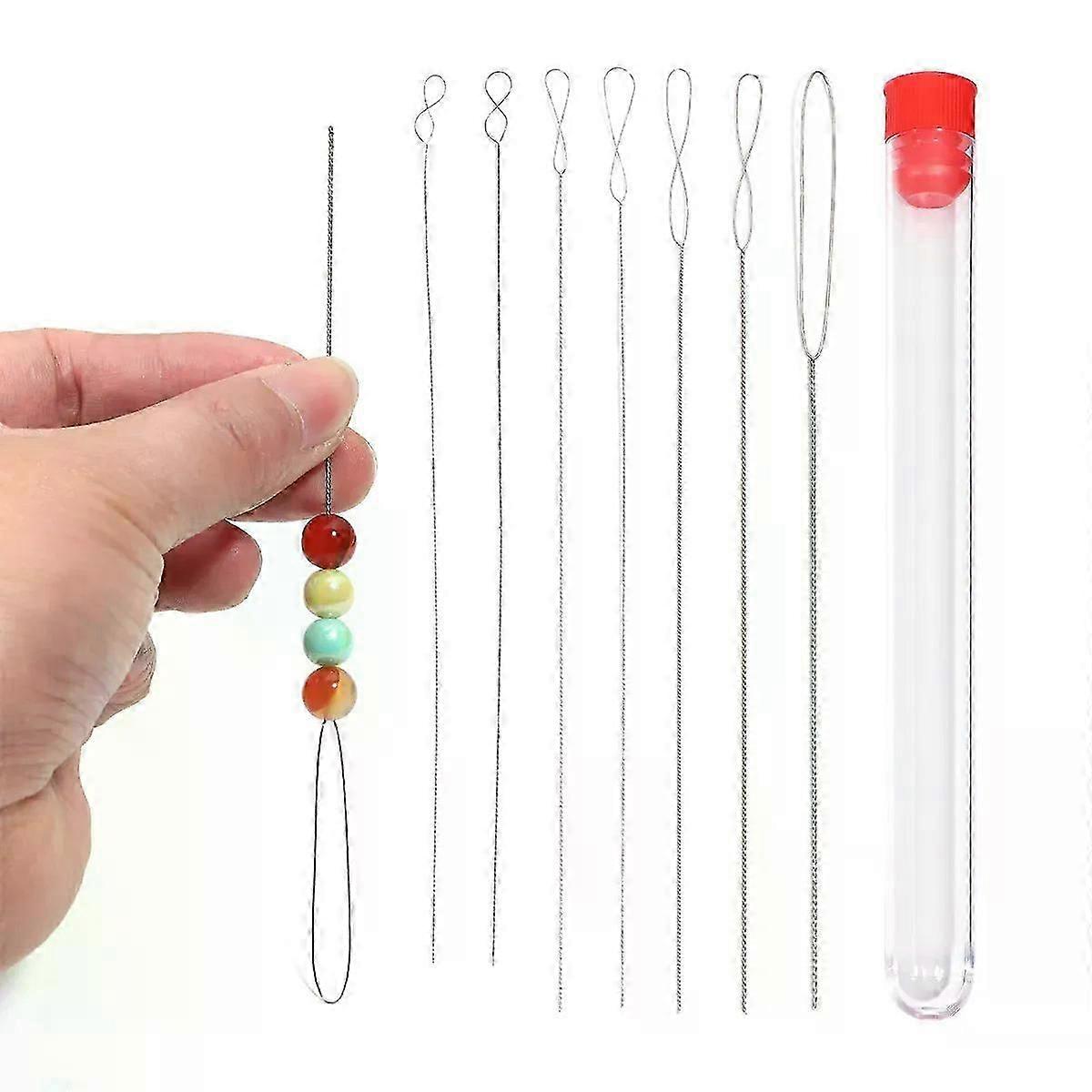 5pcs/Bottle Open Curved Beading Needles Pins Jewelry Making Tools Stainless Steel Needle for Bead Threading Pins DIY Necklace