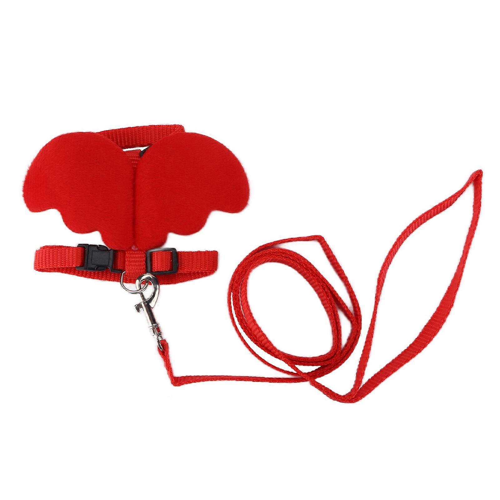 Ducks Traction Rope Adjustable Chest Strap Outside Walking Harness Leash for Pet Duck Chicken GooseRed M