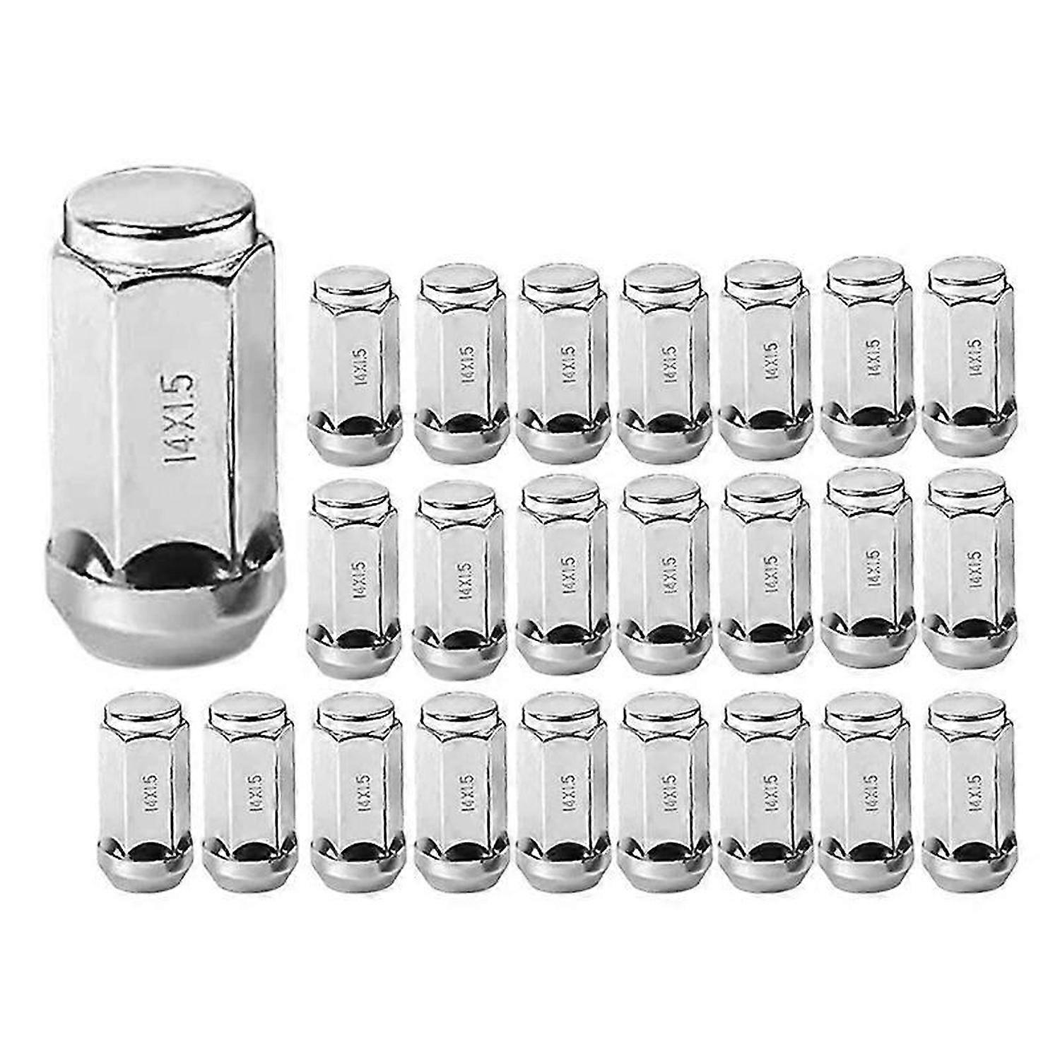 24Pcs Car Lug Nuts M14X1.5 Thread Cone Seat Car Wheel Nuts for 1999-2019