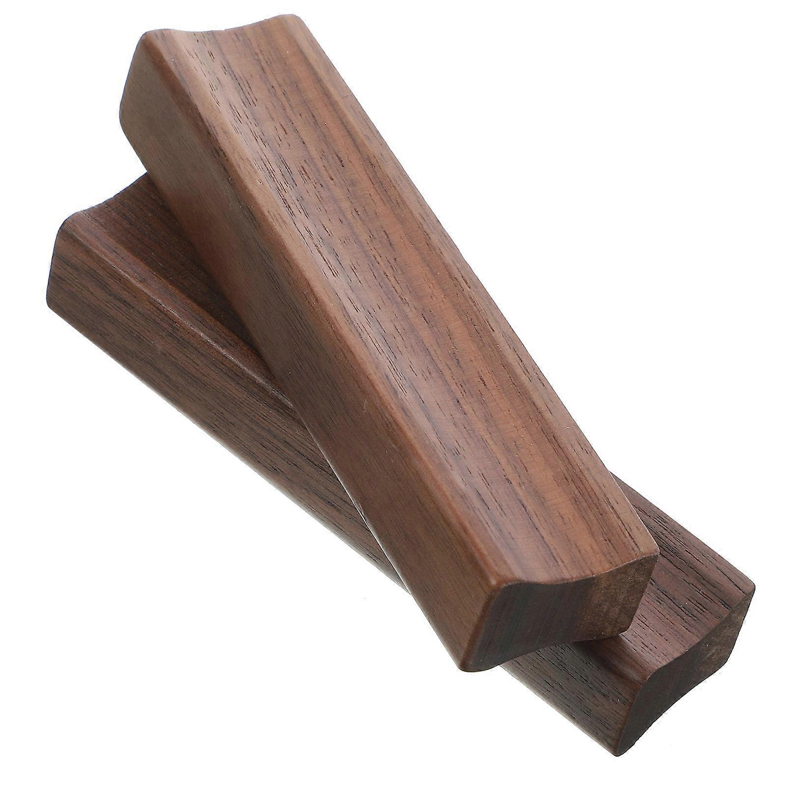 Kitchen Door Handles for Cabinets Wood Drawer Pull for Replacement 4Pcs Brown