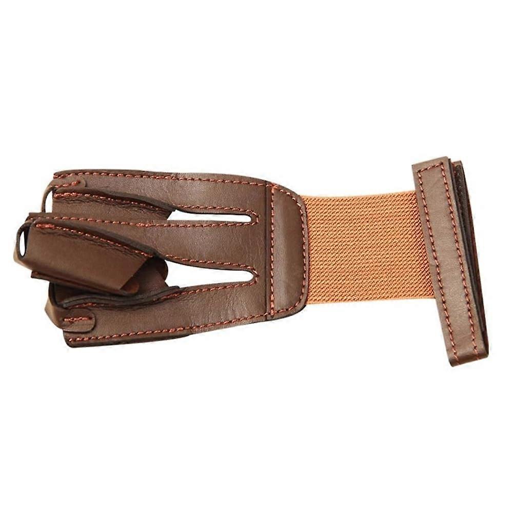 Archery Glove 3Finger Leather, Archery Arm Glove, ThreeFinger Archery Protectors, Leather Finger Gloves