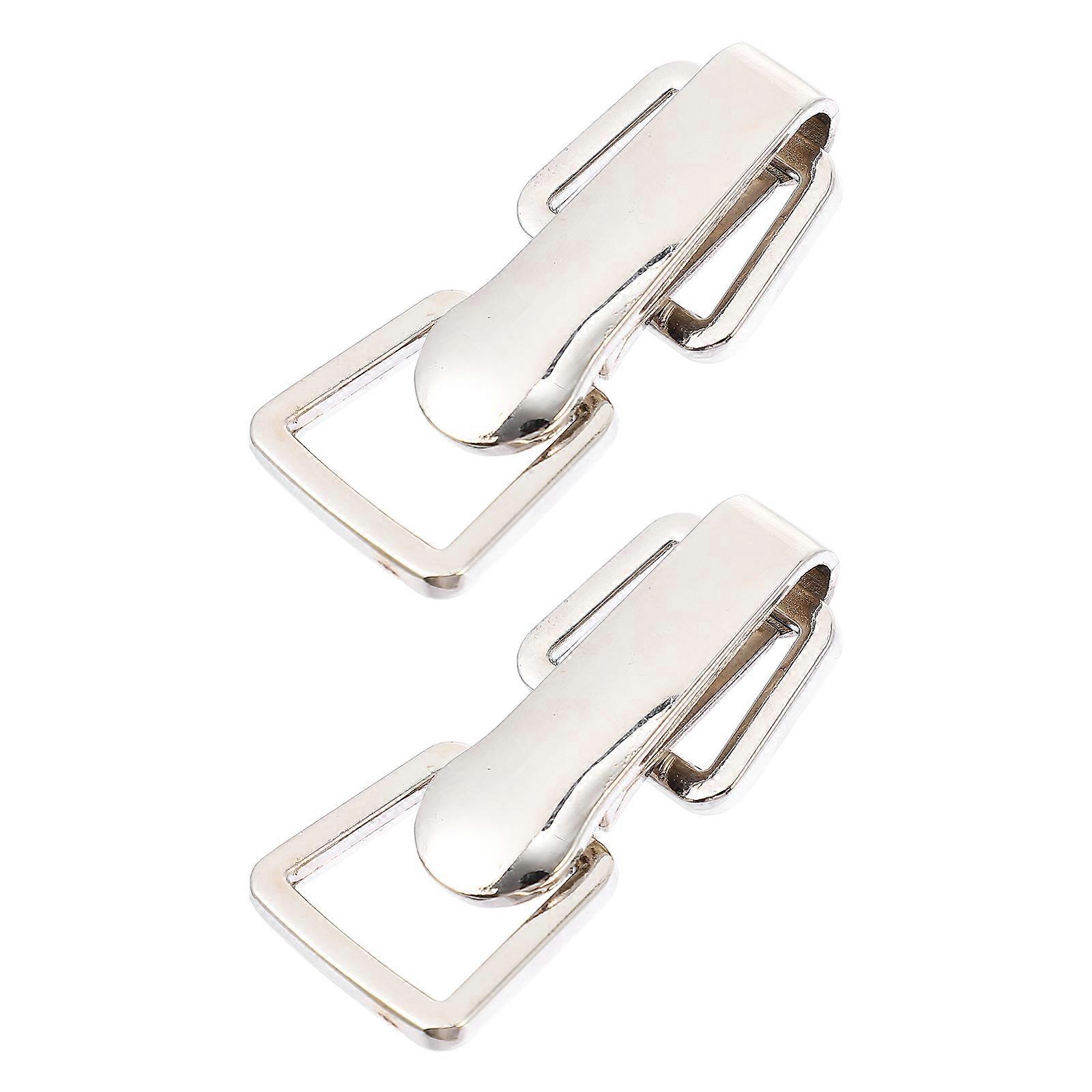 Versatile Decorative Zinc Alloy Waist Belt Buckles For Family Projects 7.3X2.4X0.9CM DIY Style 2 Pairs