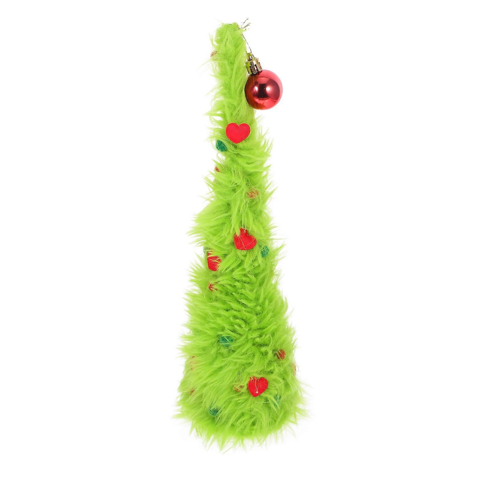 Decorative Xmas Tree Bendable Plush Christmas Tree for 2Pcs Tabletop Decoration