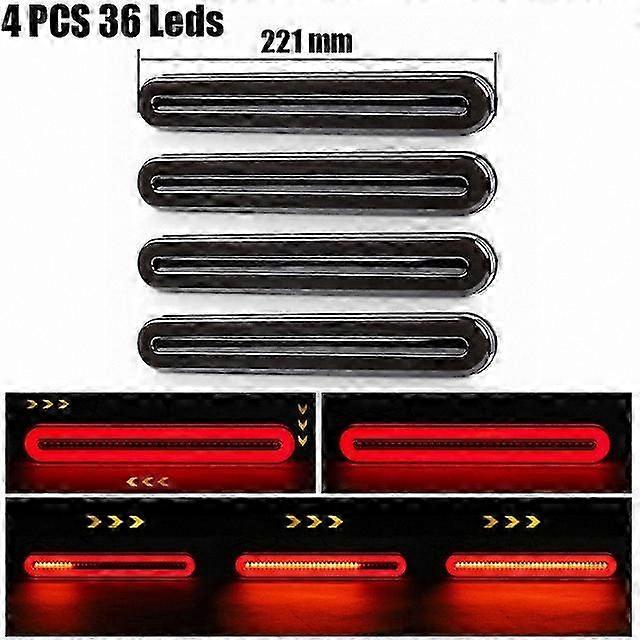 Universal 3-in-1 LED Tail Light for Trucks & Trailers, Waterproof 12V 24V Rear Lamp with Stop, Reverse, and Fog Functions