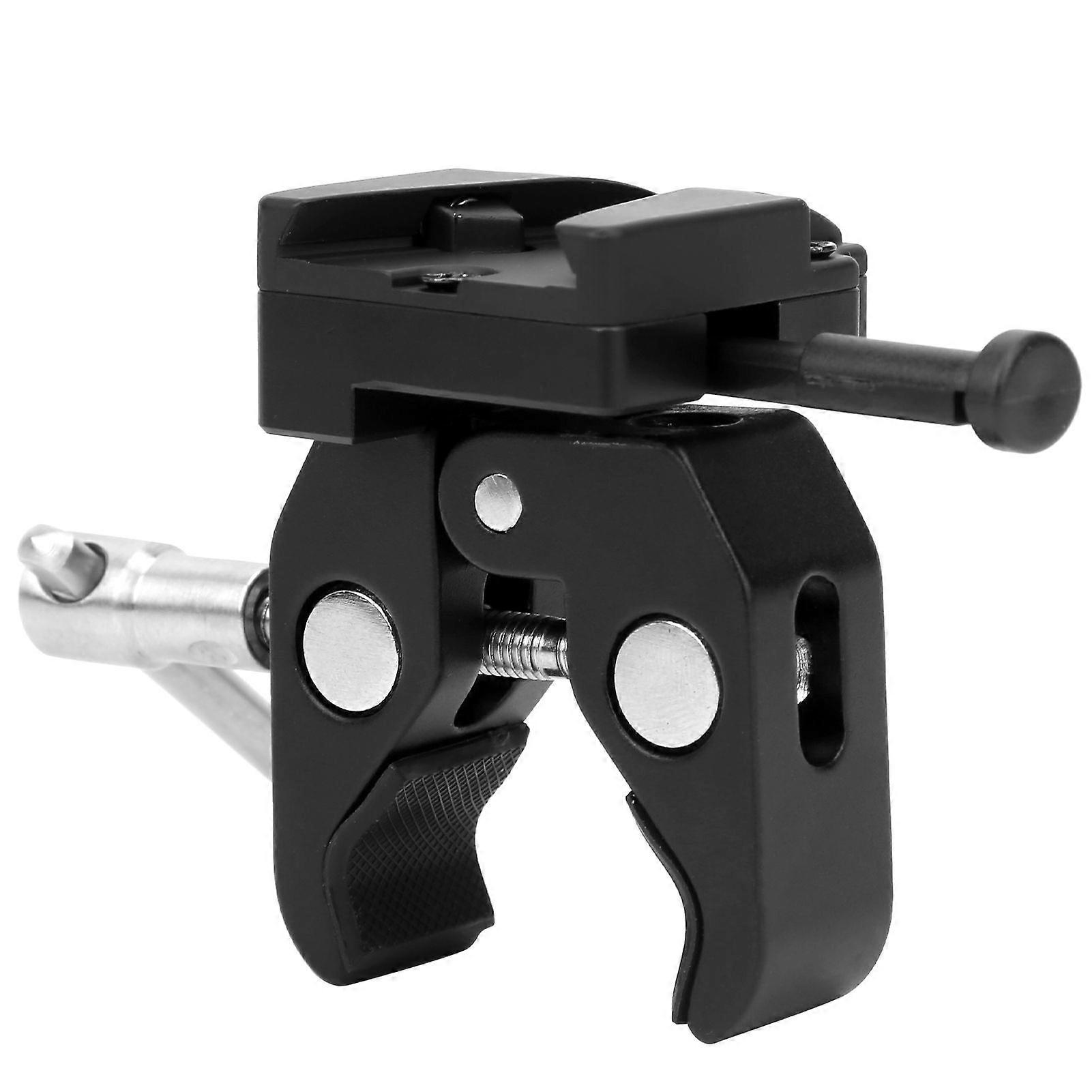 Camera V-mount battery mount adapter for desktop light stand mounting