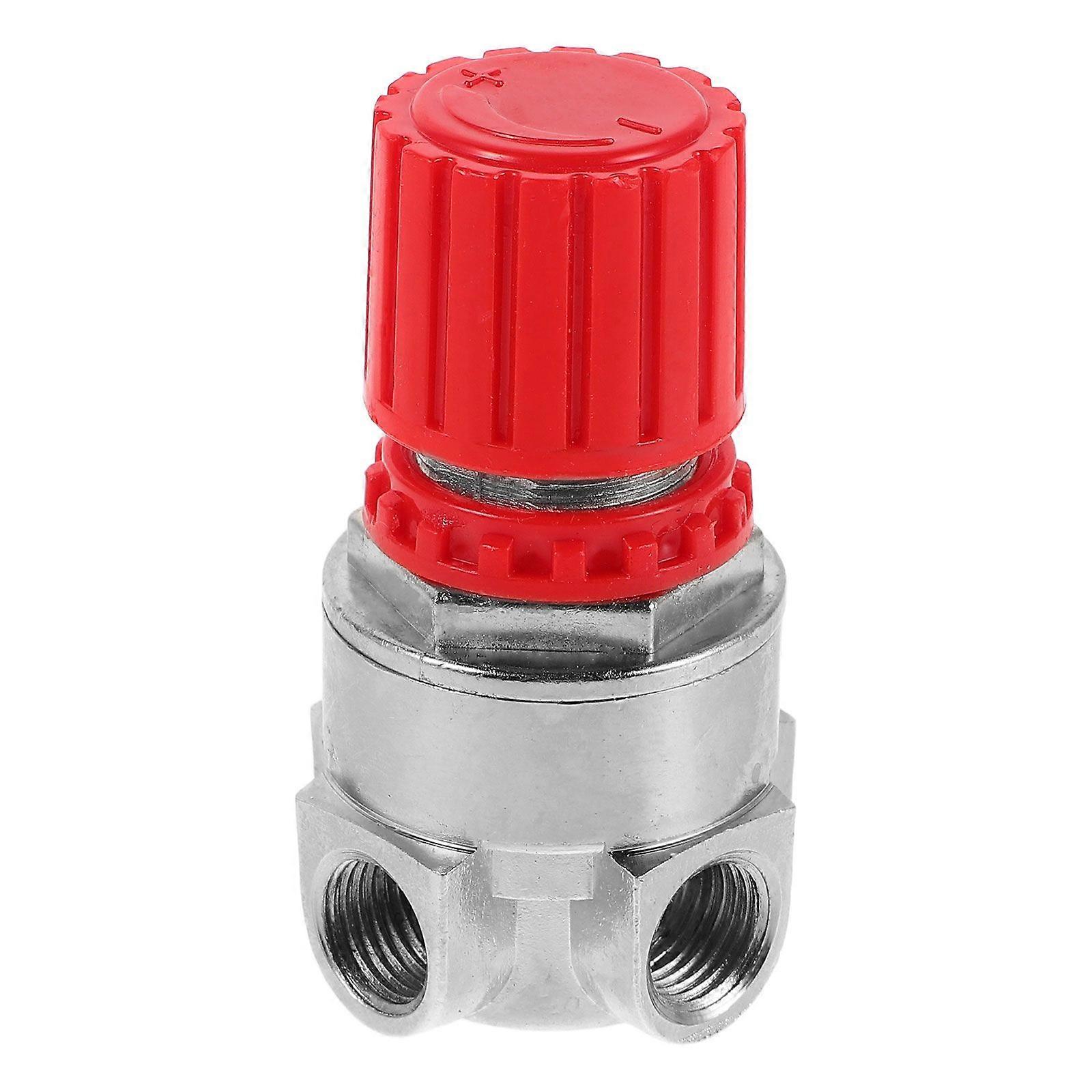 Air Compressor Pressure Regulator: Valve Replacement Part - 1/8" And 1/4" Thread Holes - 4 Holes Air Regulator - Fits In Industrial Applications