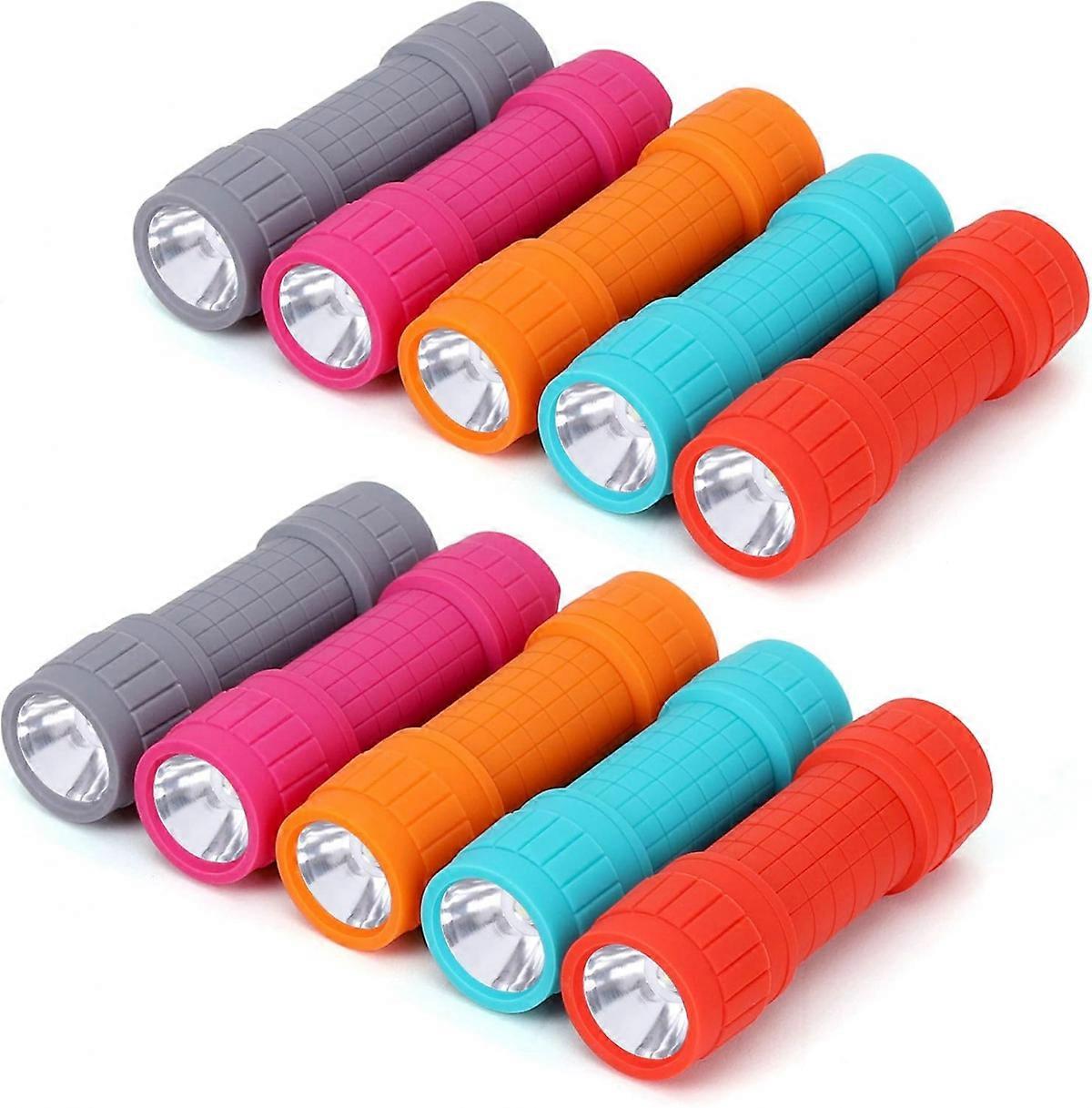 10-Pack Professional Outdoor Mini Flashlights Set, Super Bright 100 Lumen