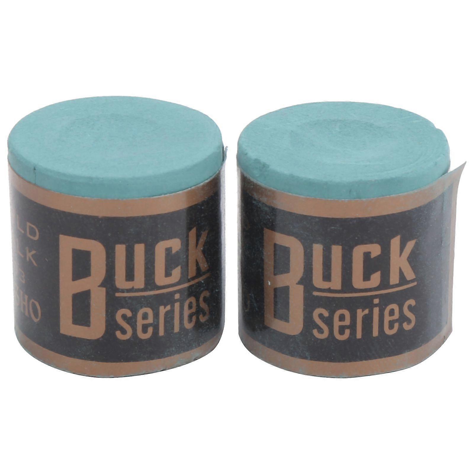 2Pcs Billiard Cue Tips Chalk NoSlip Pool Table Stick Chalk Billiard Accessories(Dark Green )