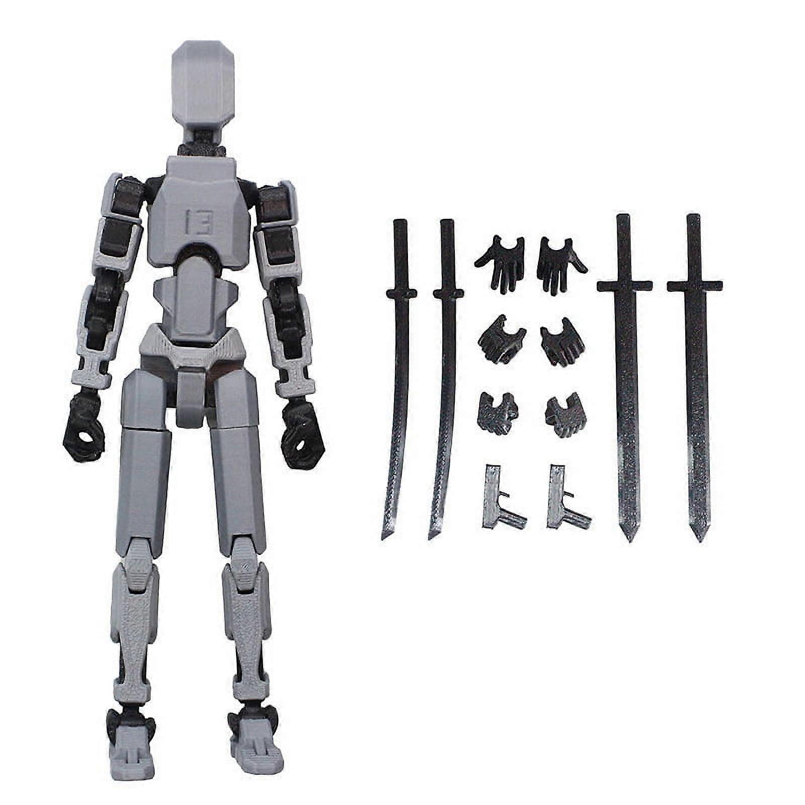 Multi Jointed Movable Robot 3D Printed Mannequin Toys lucky PVC Model 13 Full Body Activity Robot -D
