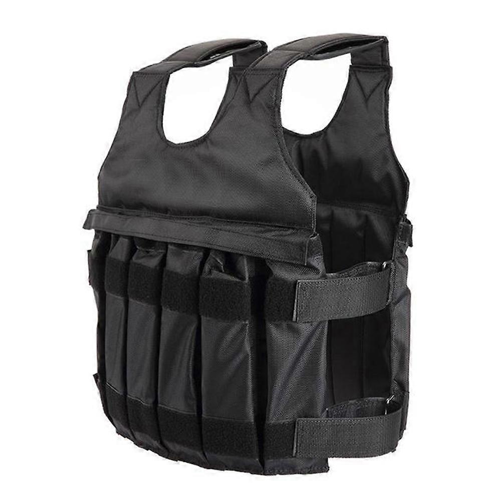 Vest with Sandbags for Workout with 1-20kg Adjustable Load Black Training Vest