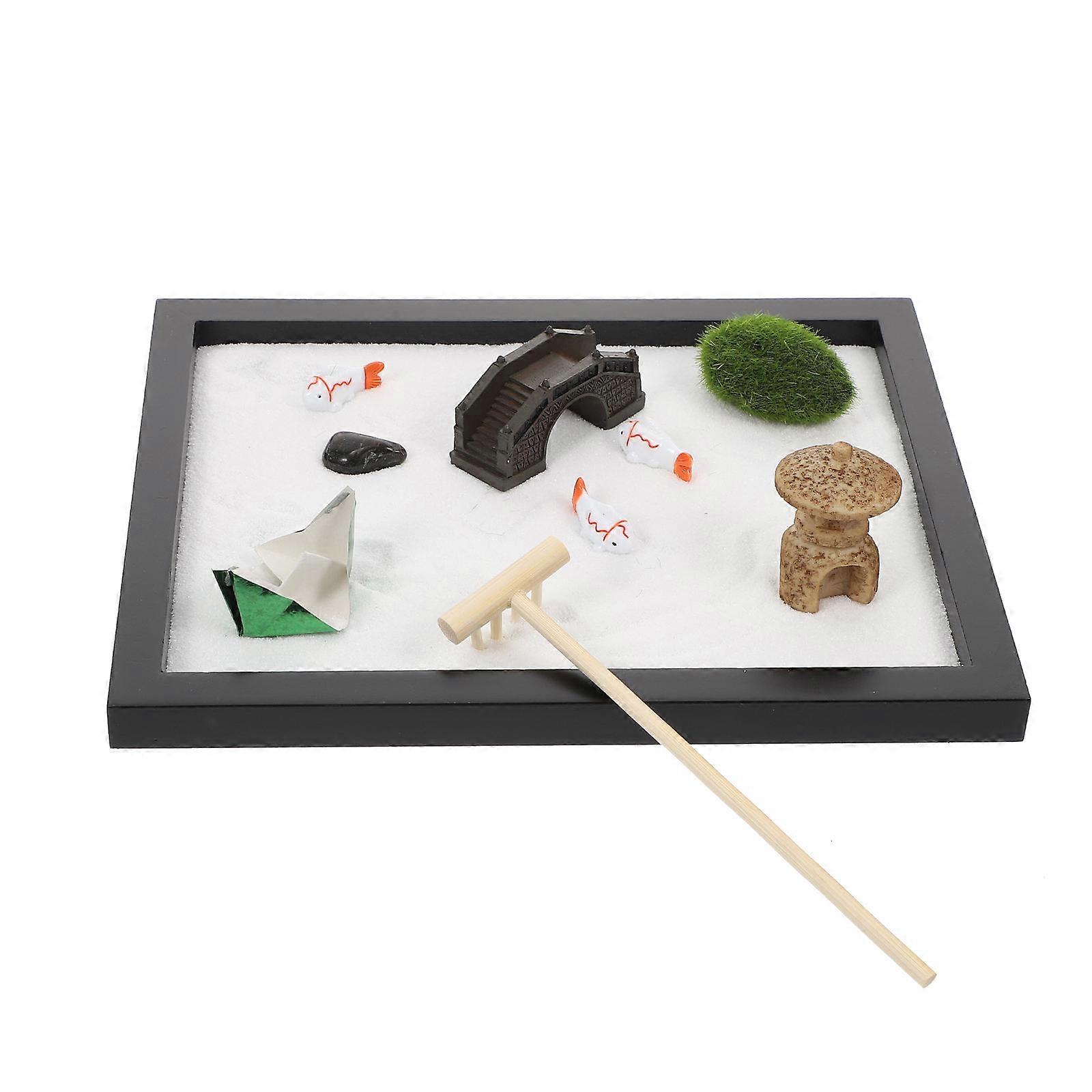 Sandbox Ornament for Desktop Decor 2Sets of Sand Table Artware