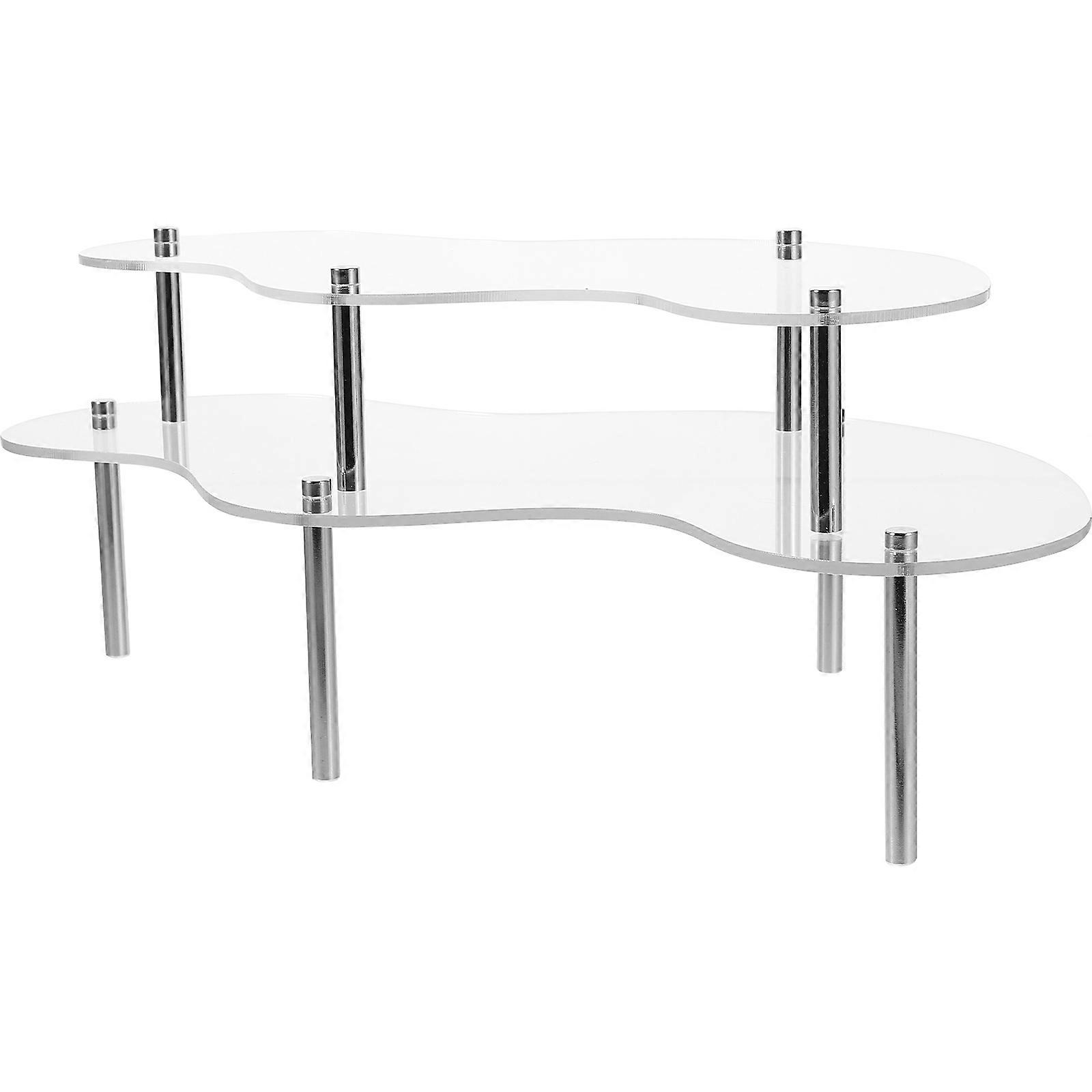 Acrylic Cake Stand Clear Cake Holder for Display 4Sets Assorted Color