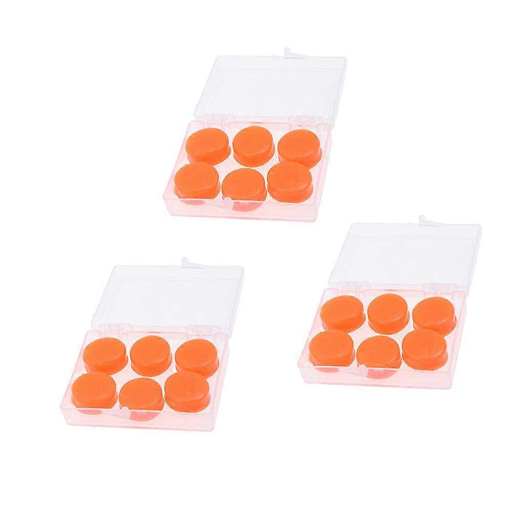 Protetores auriculares à prova de som para surfe, natação e banho, à prova d'água, laranja, pacote com 18 unidades