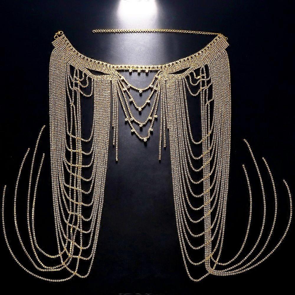 Hot selling rhinestone multi-layer shoulder chain dinner party personality tour