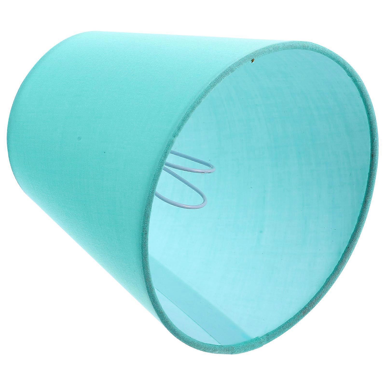 Blue Fabric Lamp Shade Clip on Type Replacement for Table Lamps 3Pcs