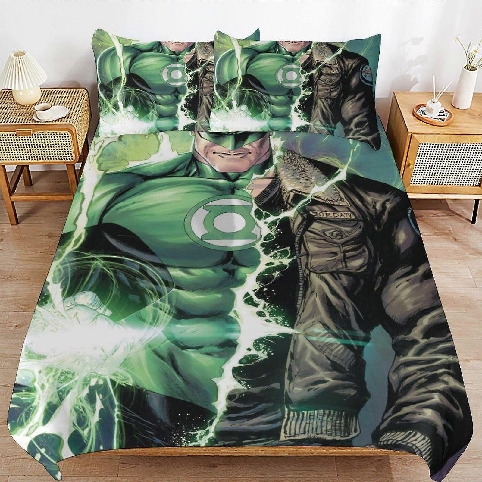 w308 Green Lantern The Animated Series Sleep Kit Comfort Build Hotel Stitch Line Durable Zip Surface Duvet Cover Sets Usability m308