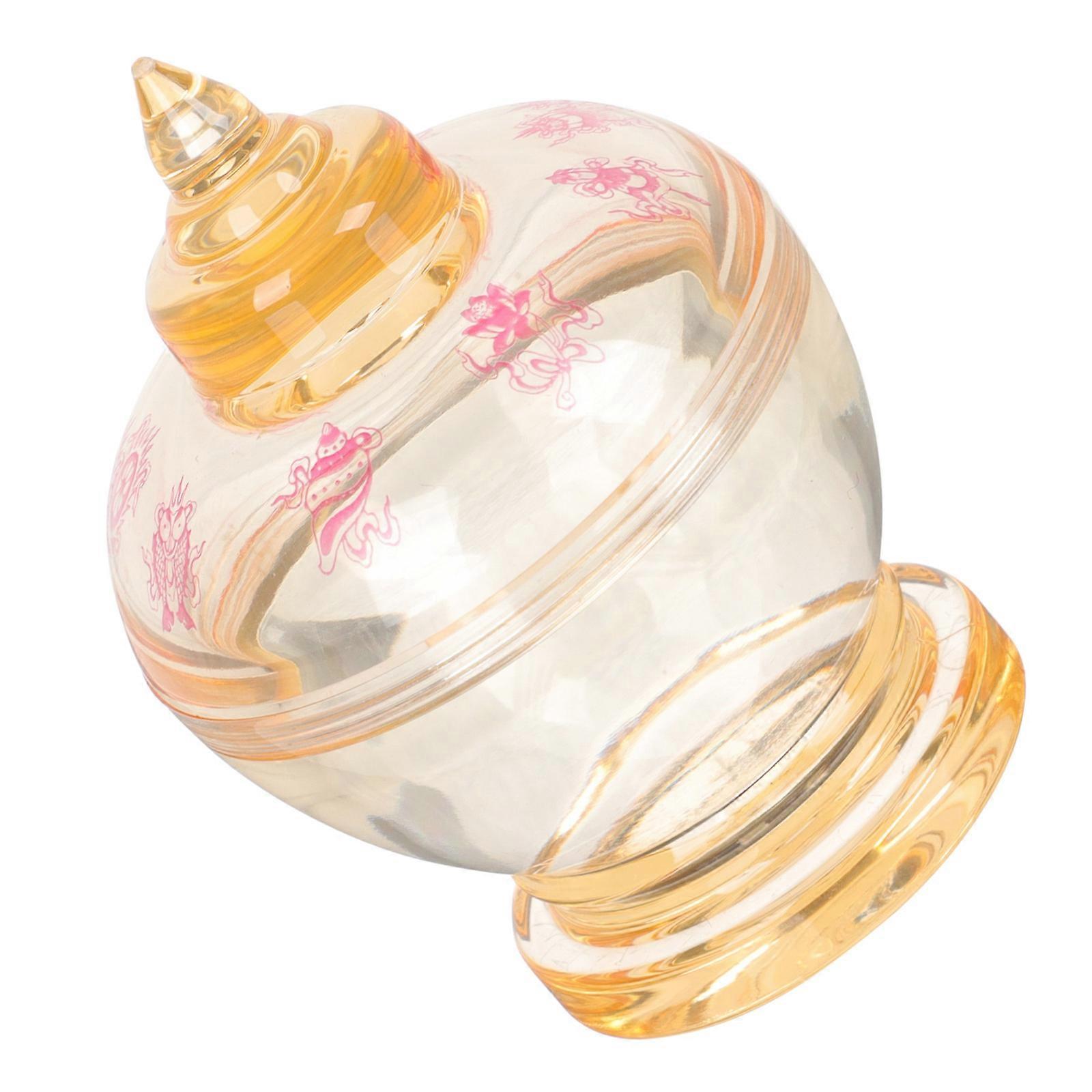 Model Decoration Tower Statue For Tabletop Decor In Golden Vintage Style With Storage Function 2Pcs