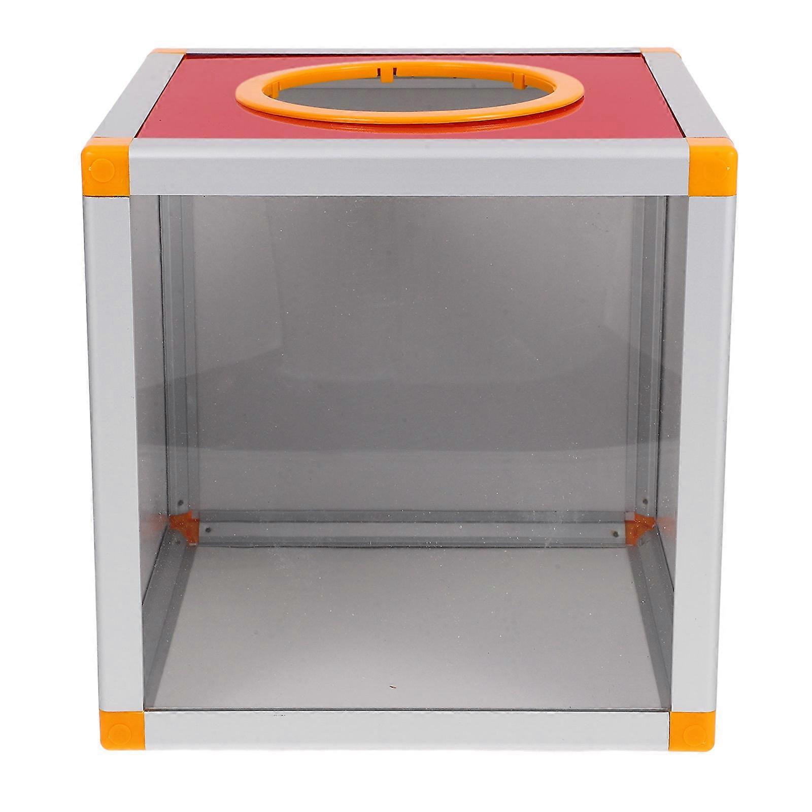 Raffle Box Square Multifunctional Card Draw Box For Business Fundraising Supplies 20x20x20cm Red 1Pack