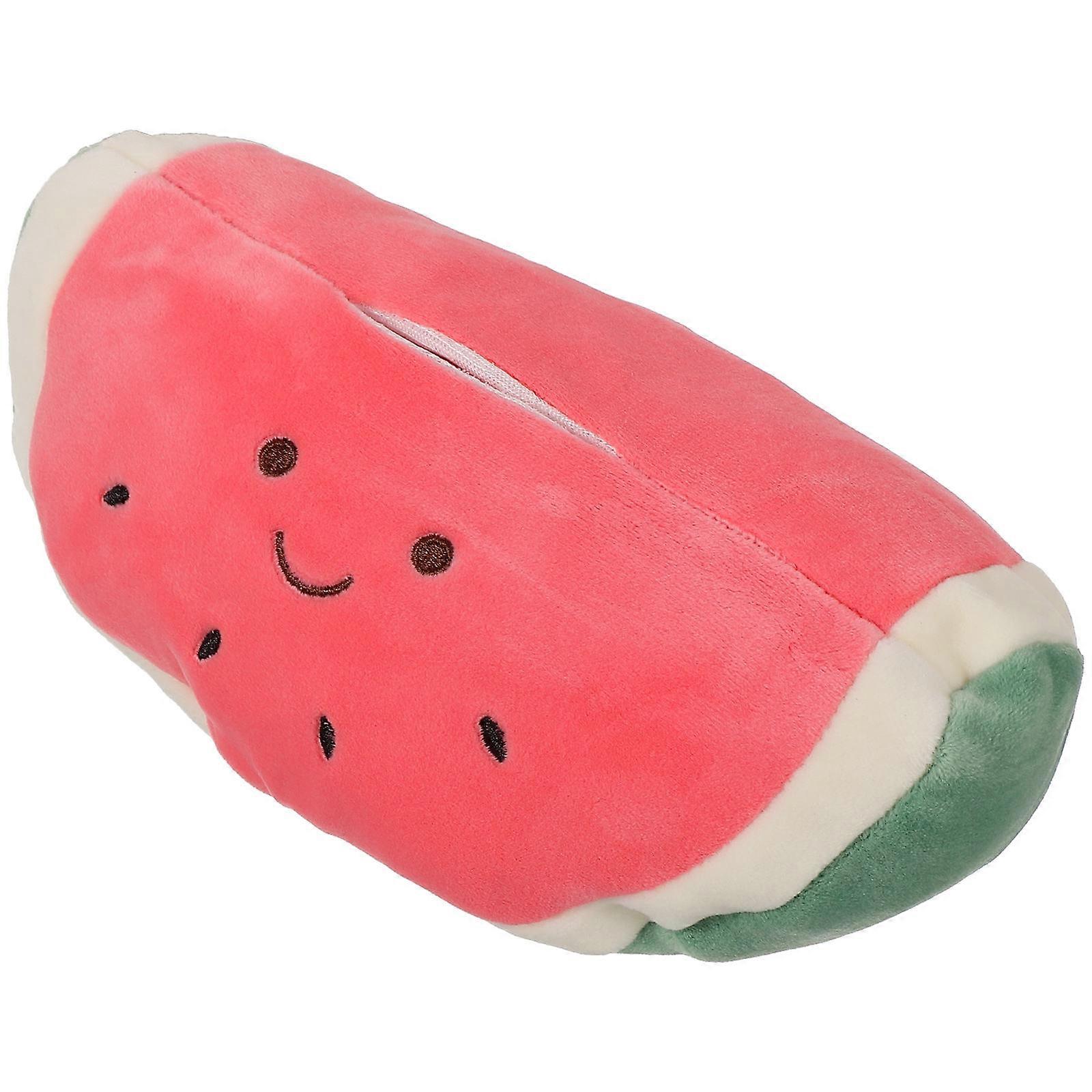 Refillable Tissue Box Holder Watermelon Shape Napkin Dispenser for Car 4Pcs
