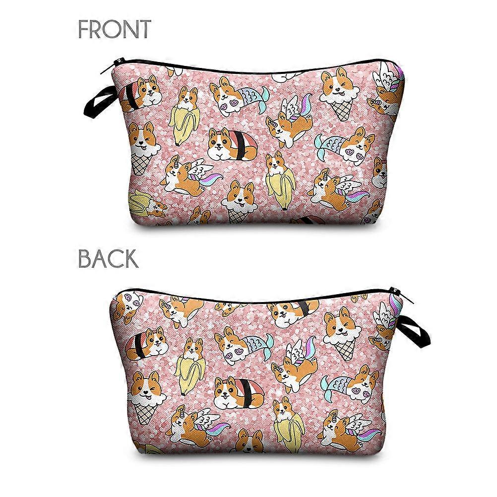 Makeup Organizer Portable Multi Waterproof Fabric Storage for Makeup and Accessories Rounded Design 1Pack