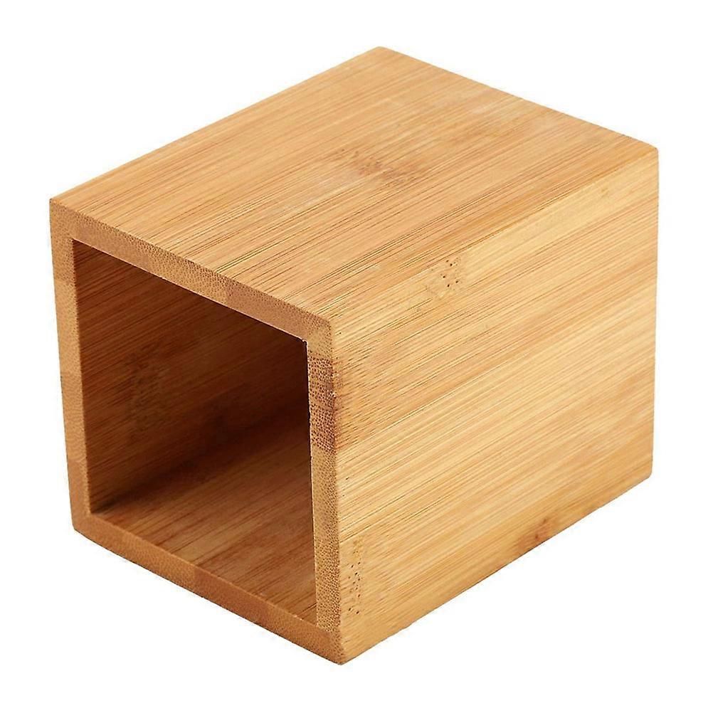 Smooth Bamboo Pen Holder Storage Basket for Office 3Pcs Set