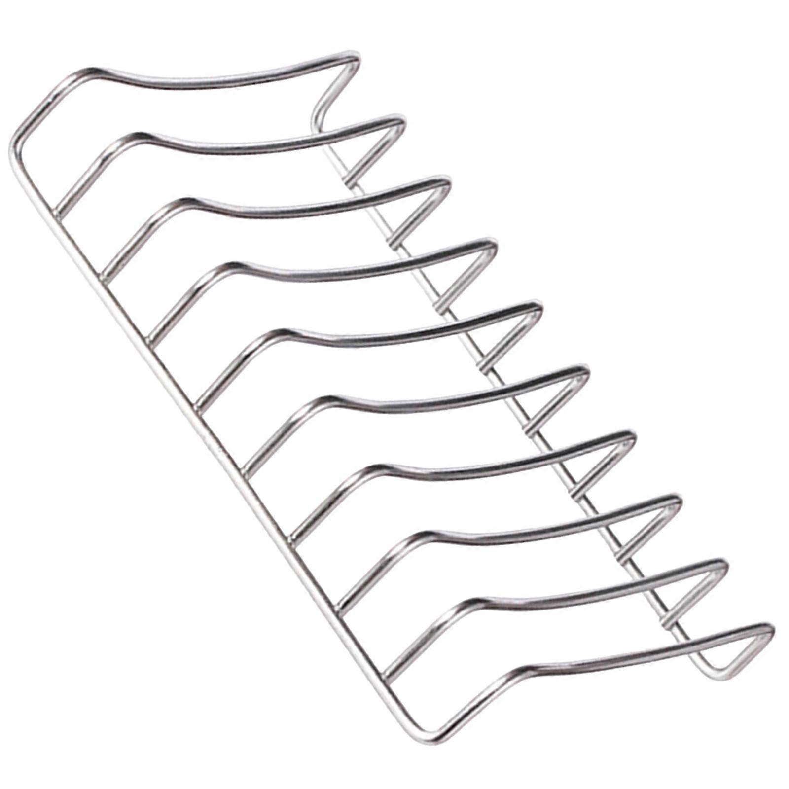 Soap Container Stainless Steel Soap Holder for Draining with 5Pcs Silver