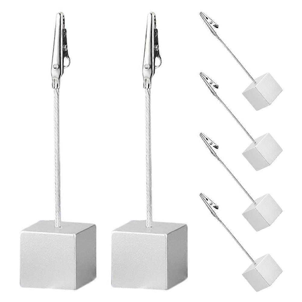 Square Memo Holding Card Holders For Party Decorations Perfect For Office Home Silver Compact Design 24Pcs