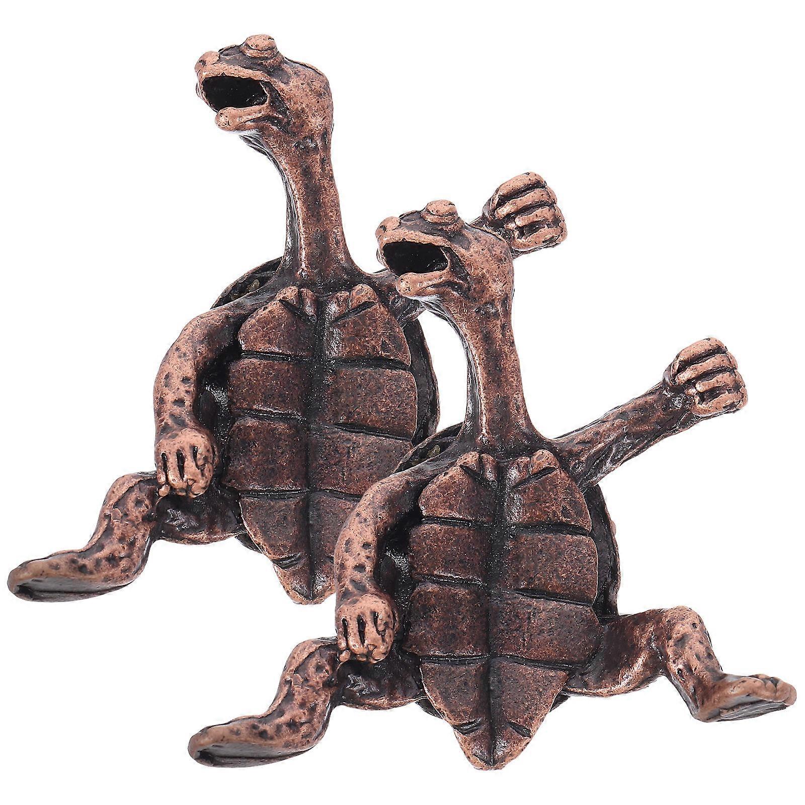 Incense Holder Kung Fu Turtle Statue for Desktop Use 6Pcs Set