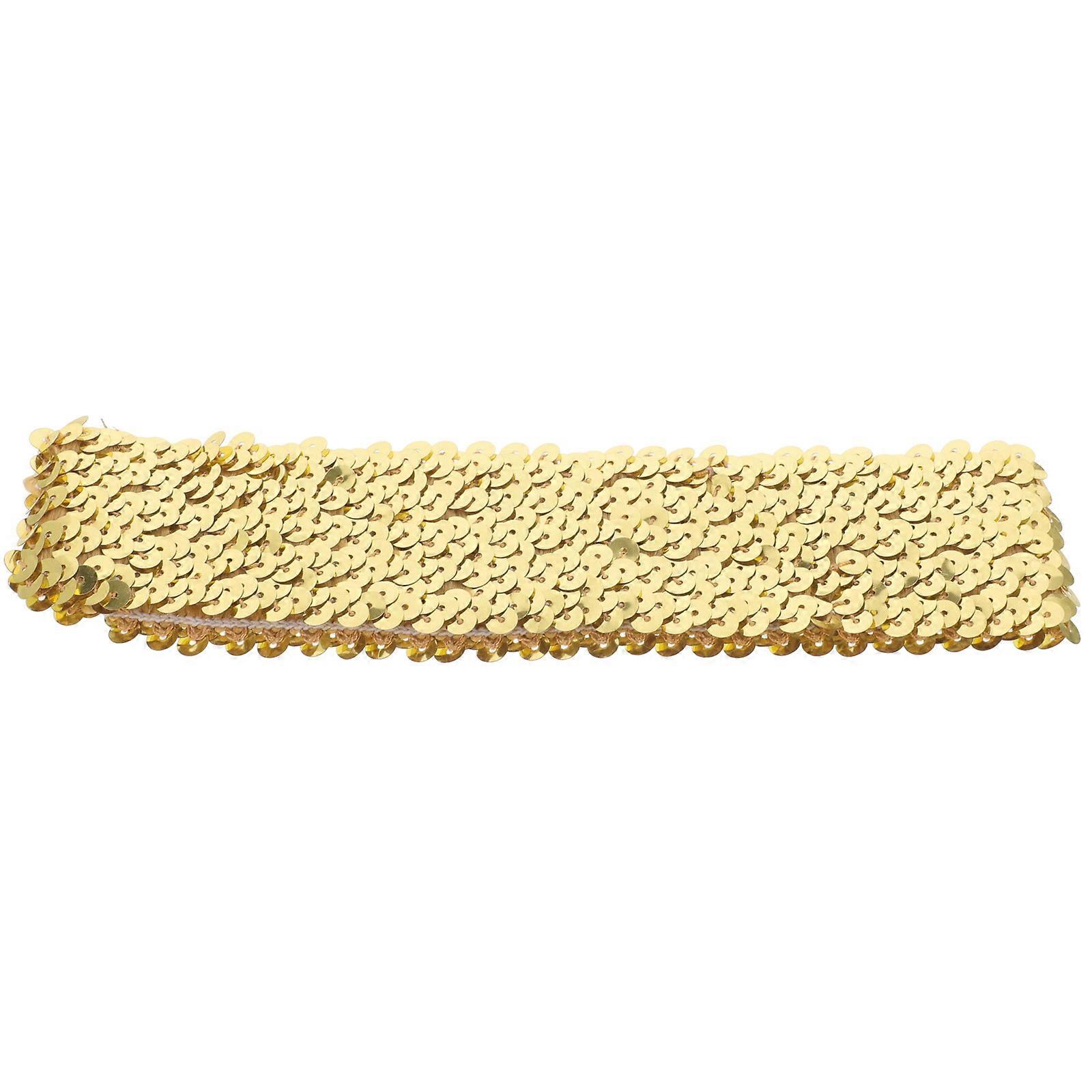 Golden Sequin Headband for Sports Use 5Pcs Elastic Headwear