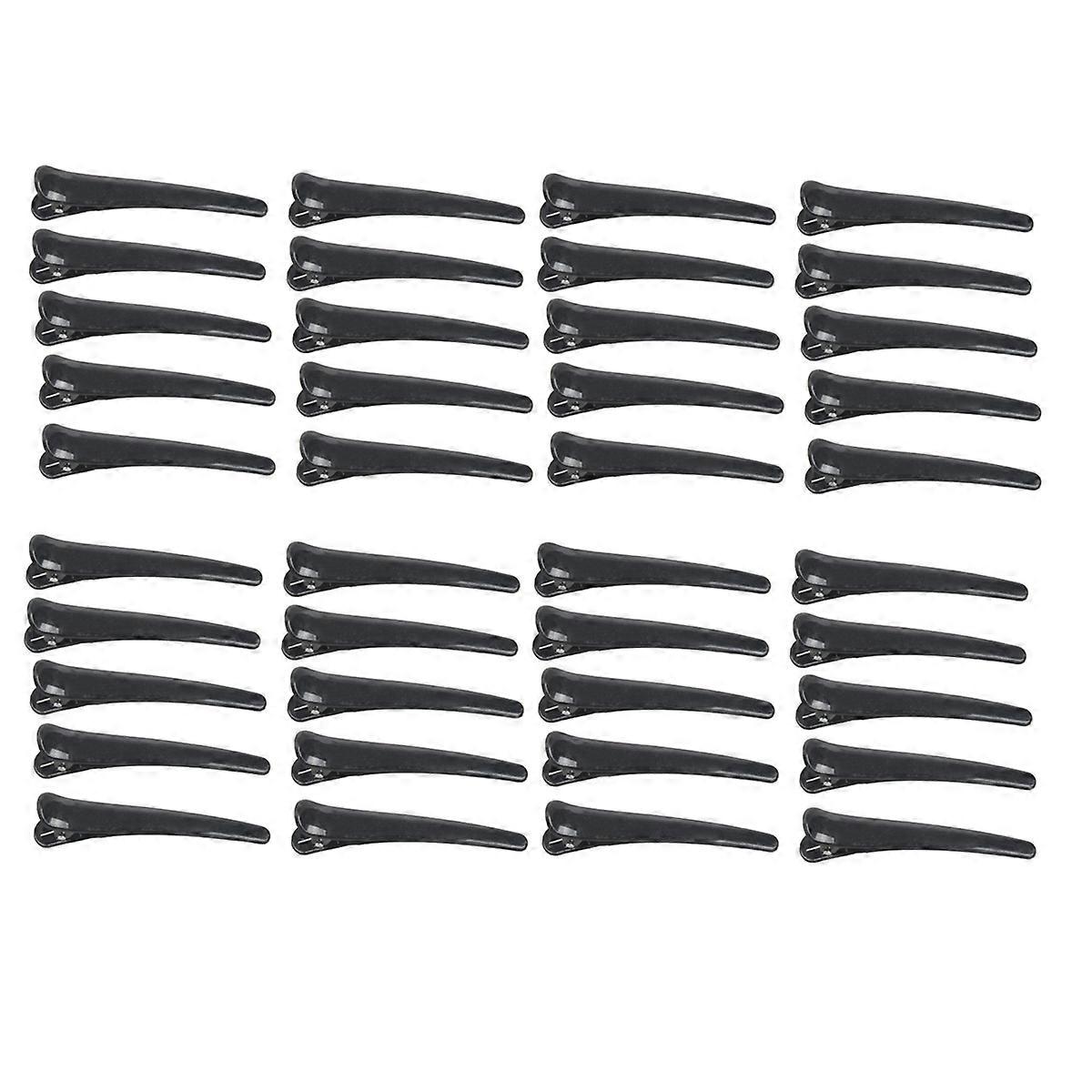 10 Pcs Presilha de Cabelo de Jacaré de Plástico Preto 3.1 polegadas de Comprimento