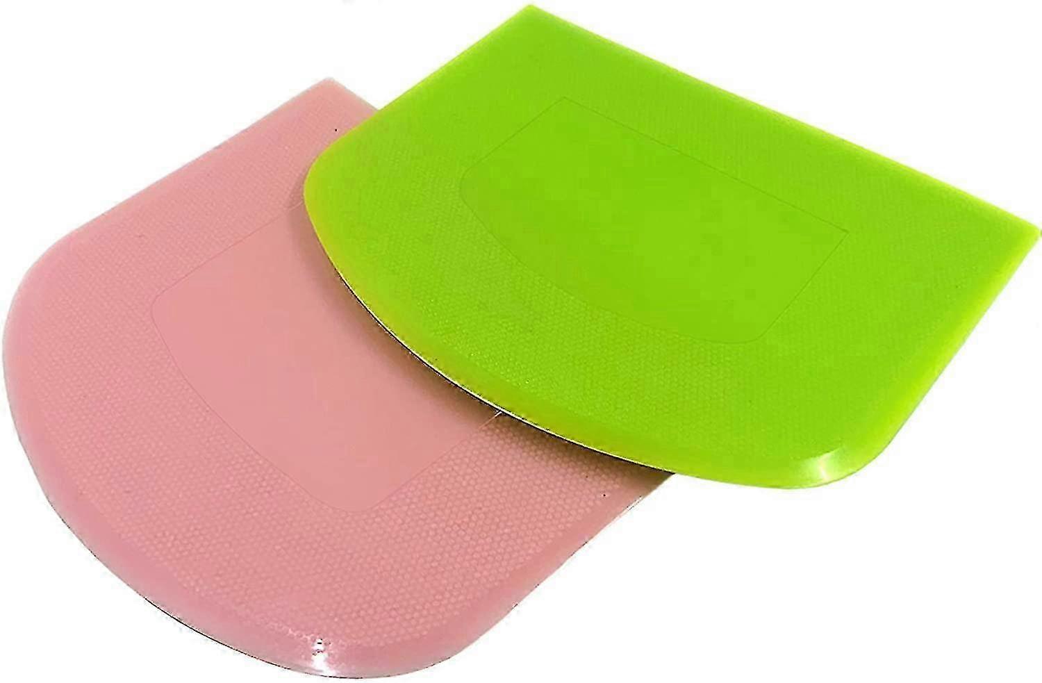Dough Scraper Flexible Bowl Bench Scraper Plastic Dough Cutter Kitchen Tool For Pastry Bread Baking 2 Pcs