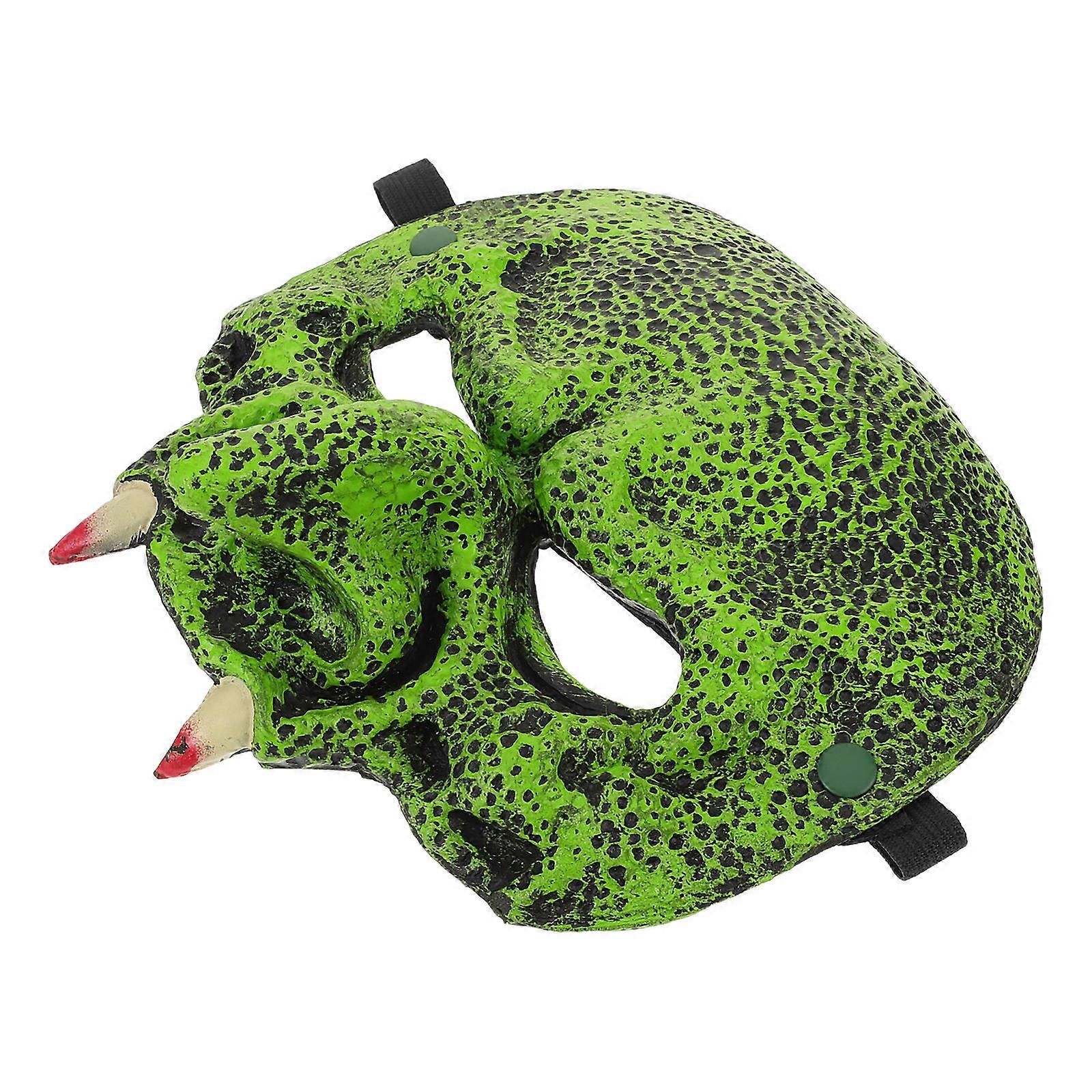 Halloween Ghost Mask Full Face Mask Green 3Pcs for Masquerade