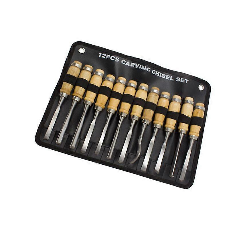 12 in 1 Wood Carving Hand Chisel Set, Woodworking Gouges Tool
