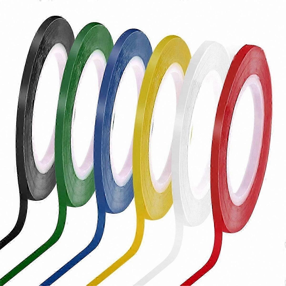 Thin Whiteboard Tape, 6 Rolls x 108 Feet Each, 1/8 Inch Width for Organization and Labeling Projects